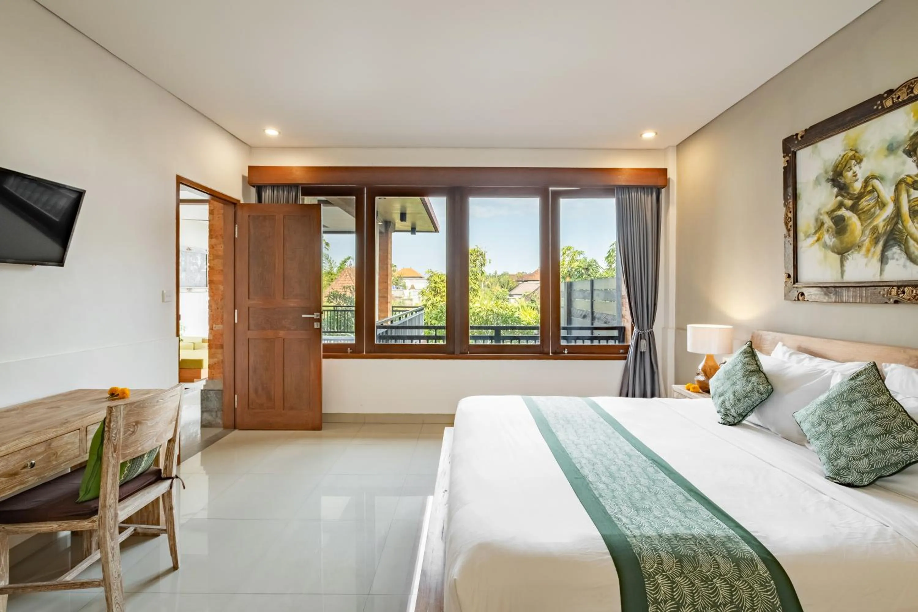 Communal lounge/ TV room, Bed in Villa Wananta