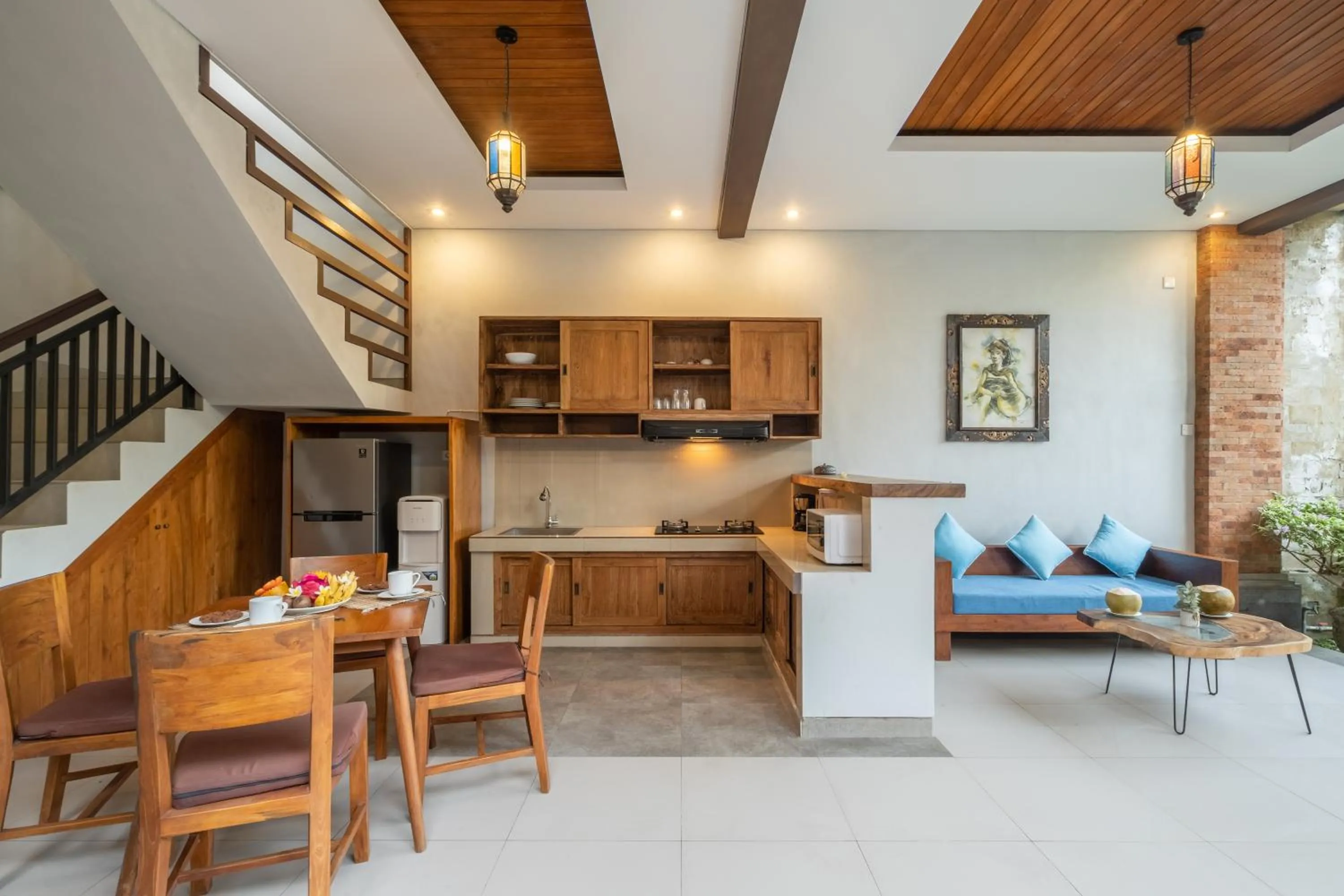 Kitchen or kitchenette in Villa Wananta