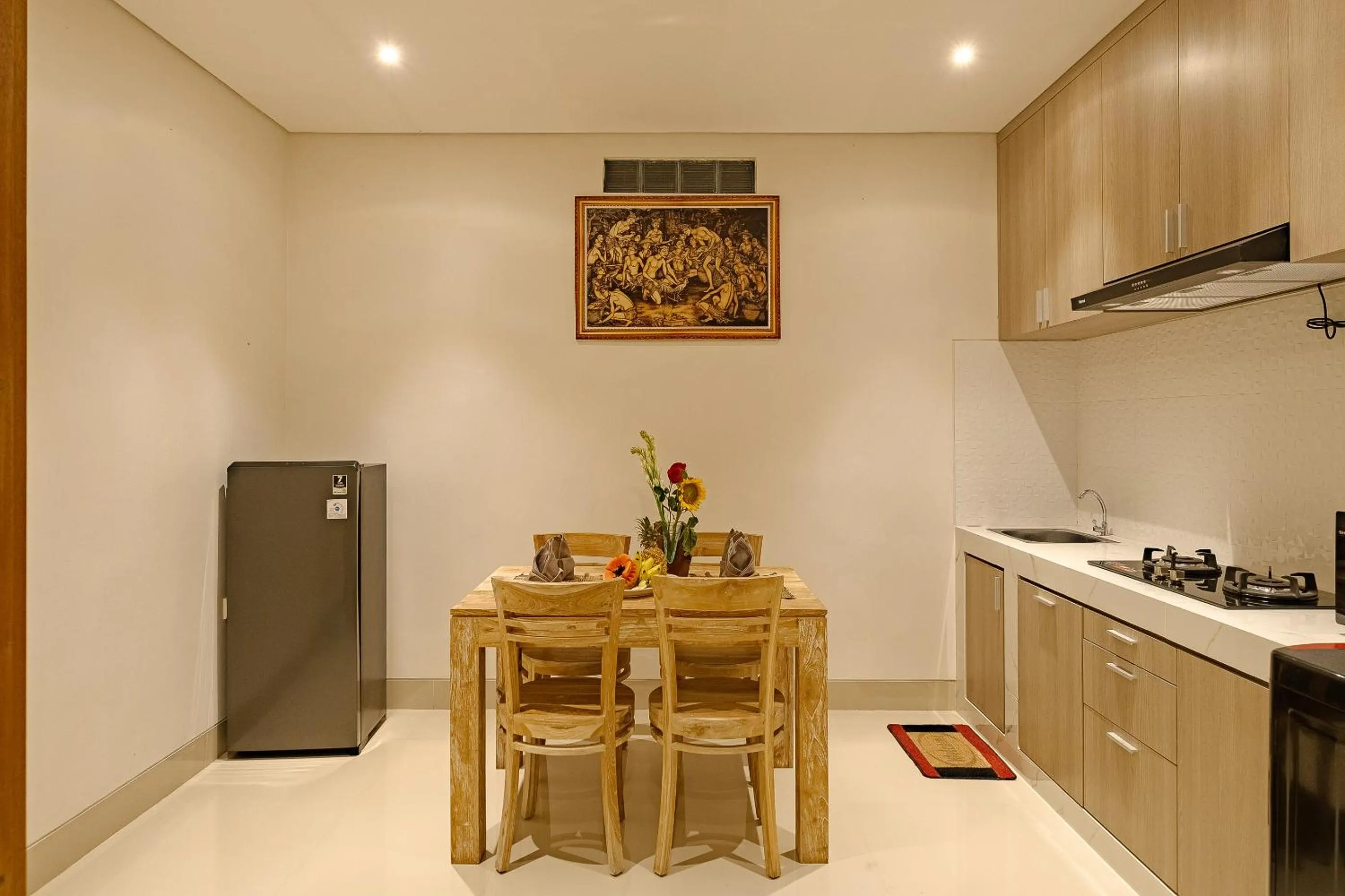 Kitchen or kitchenette in Villa Wananta