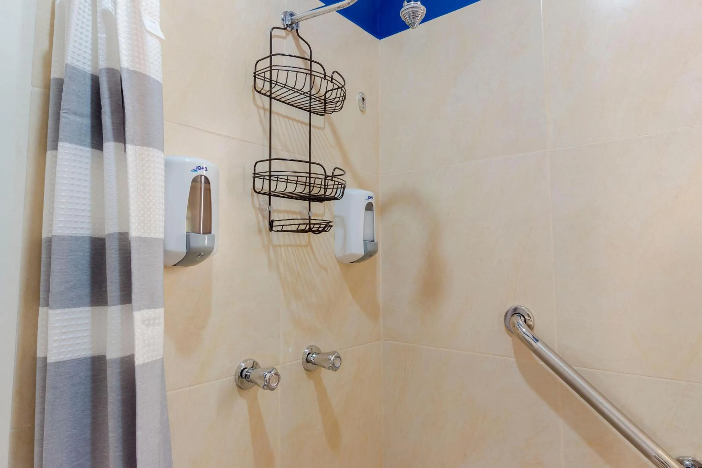 Shower in Bright & Relaxing Full Apartment