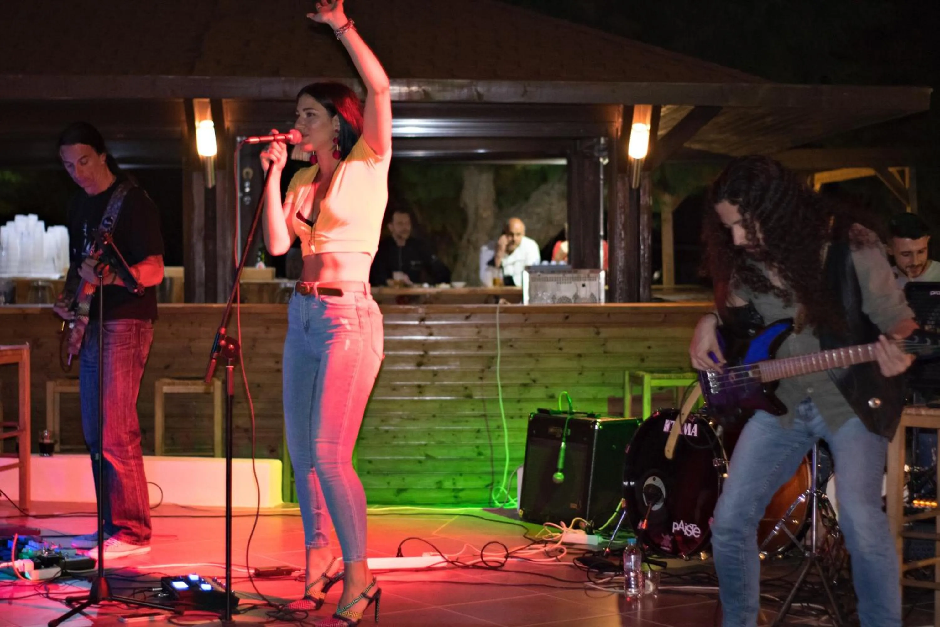 People in Sun Beach Lindos