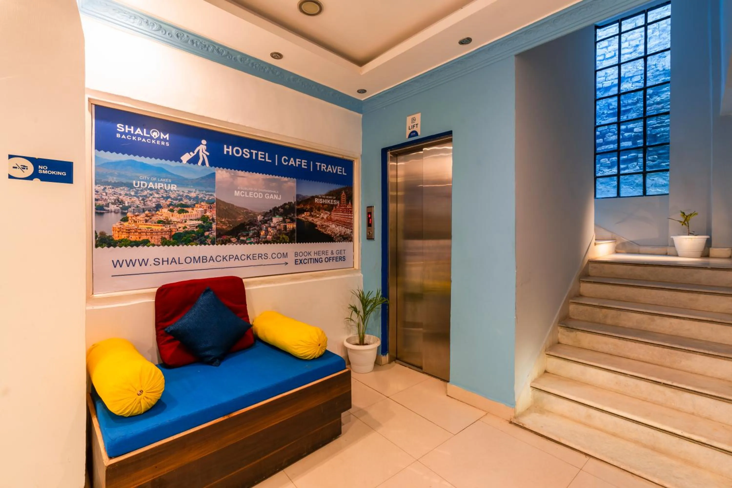 elevator in Shalom Backpackers Udaipur