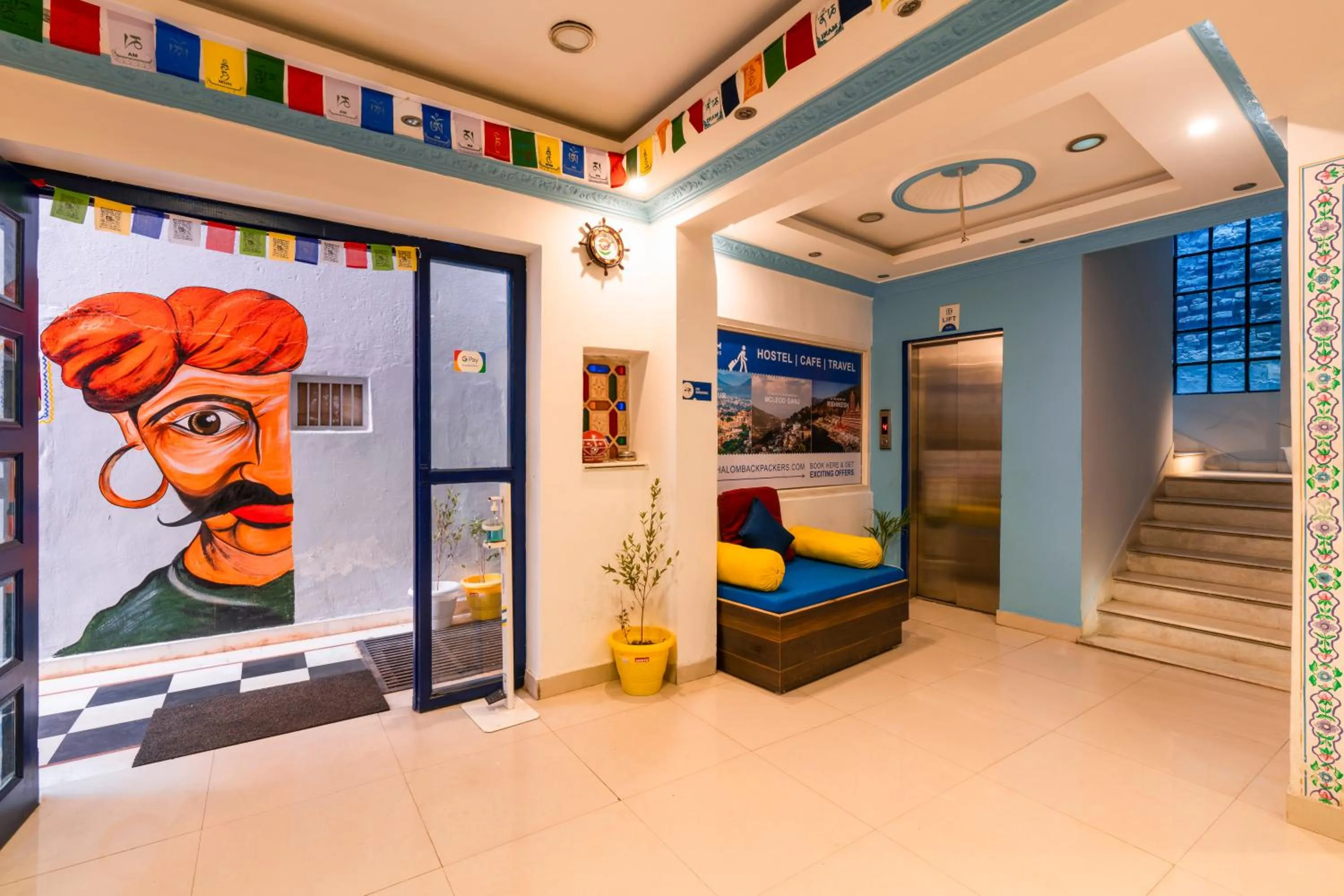 Lobby or reception in Shalom Backpackers Udaipur