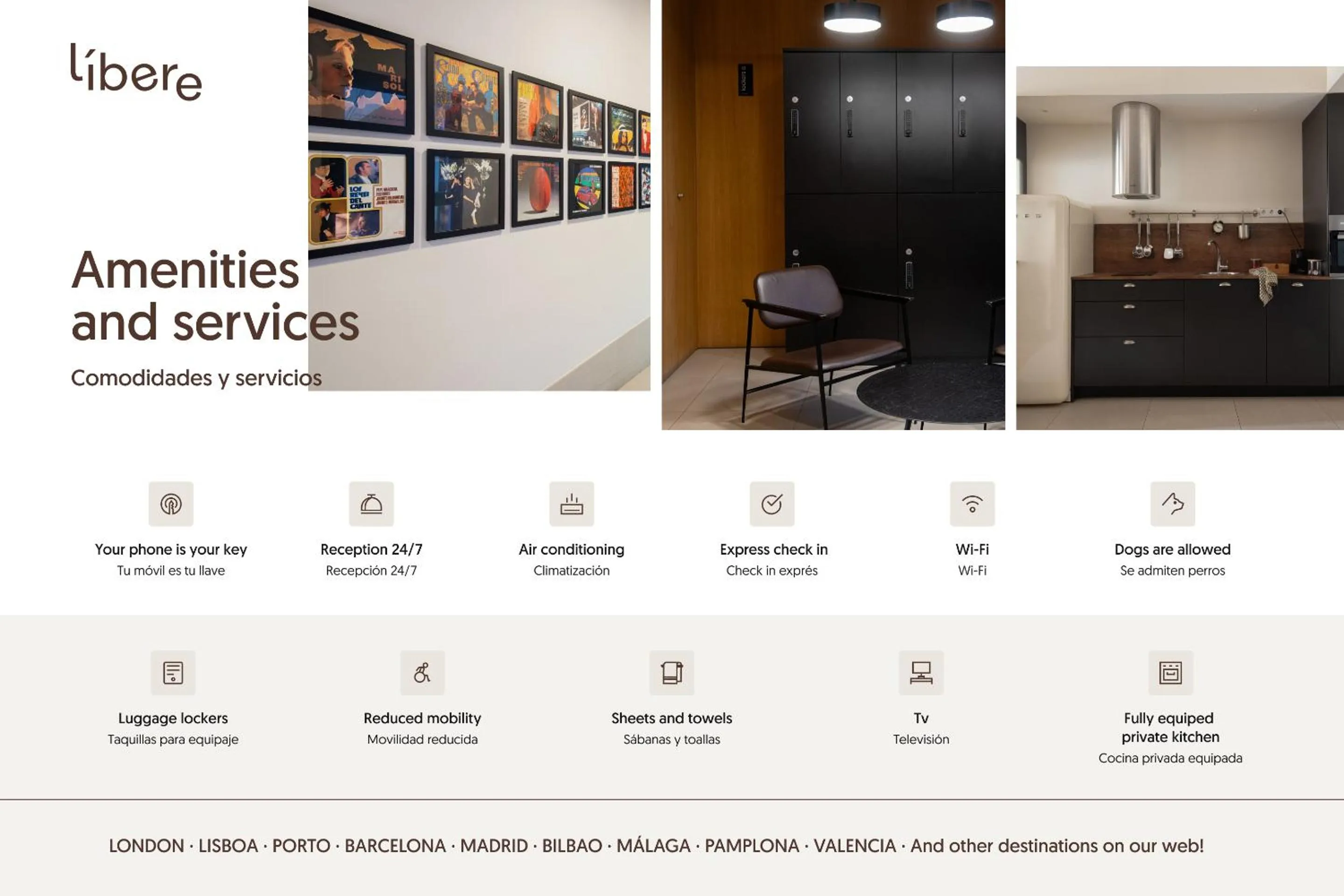 Text overlay in Líbere Madrid Malasaña