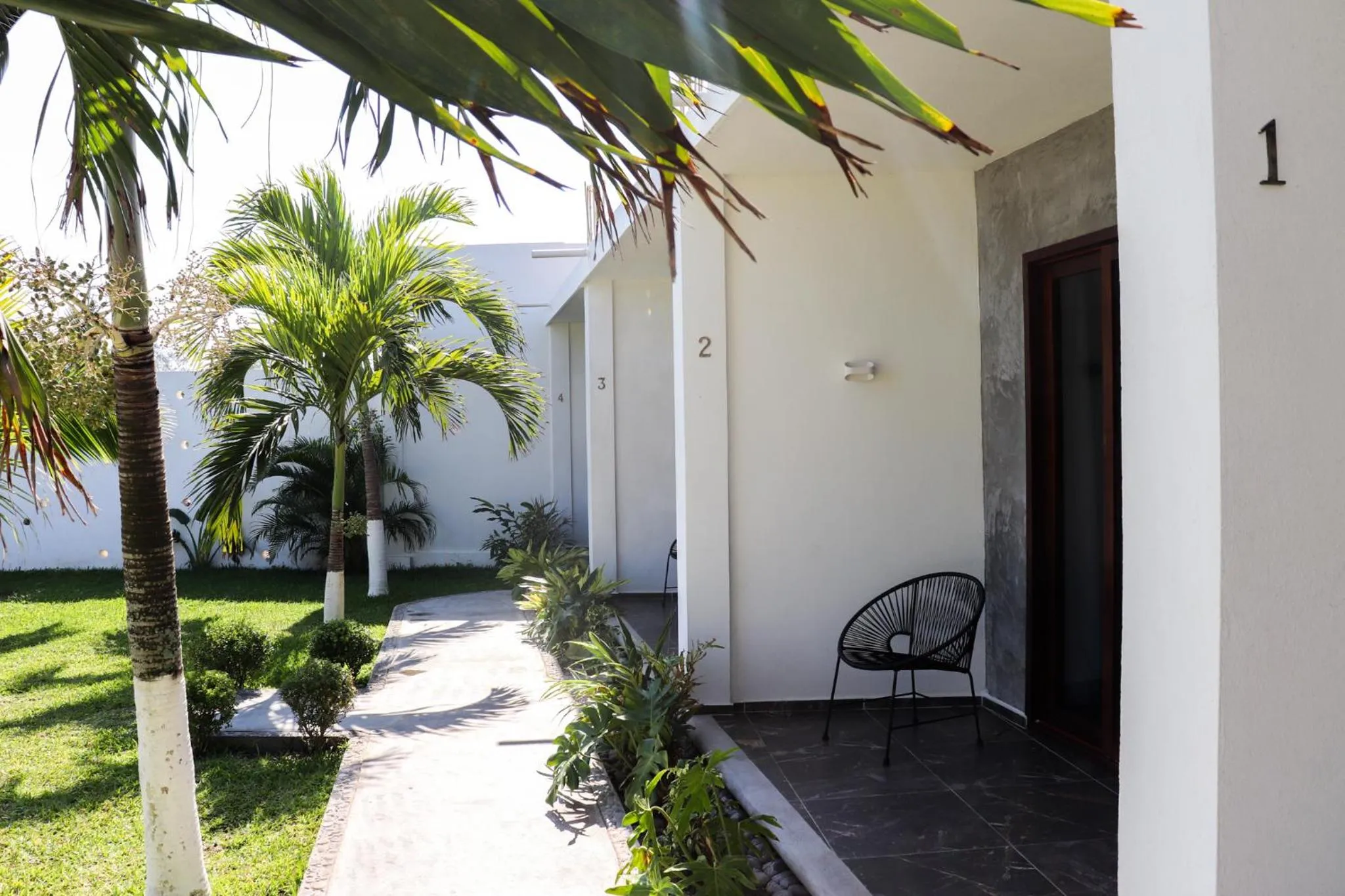 Patio in Hotel Lunazul In Costa Esmeralda