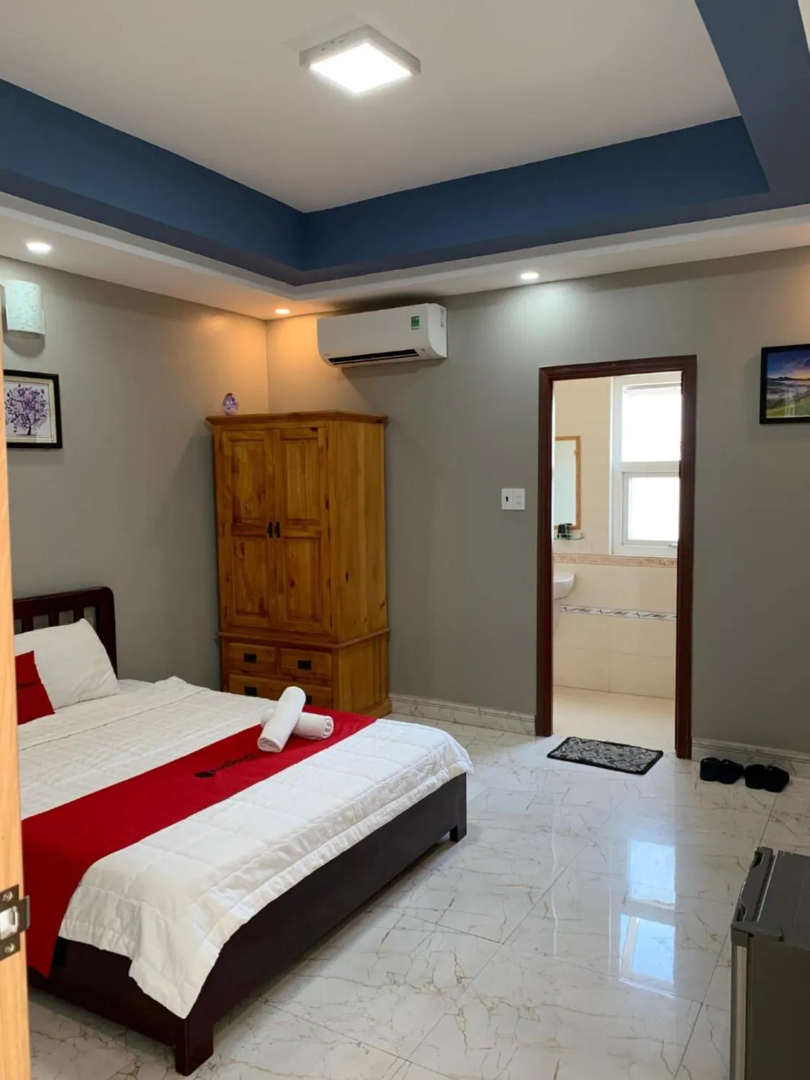 Bed in Bờ Sông Hotel