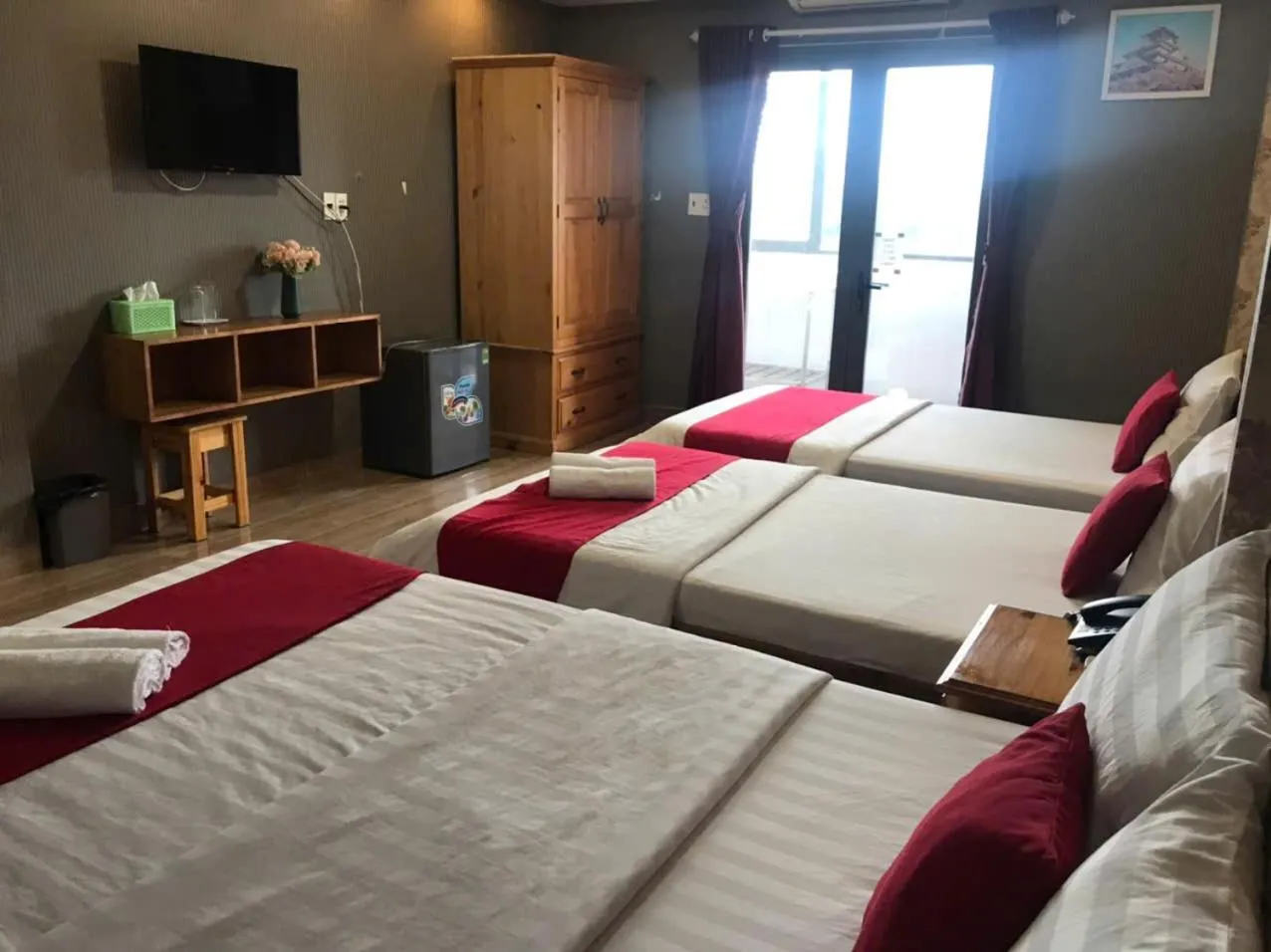 Bed in Bờ Sông Hotel