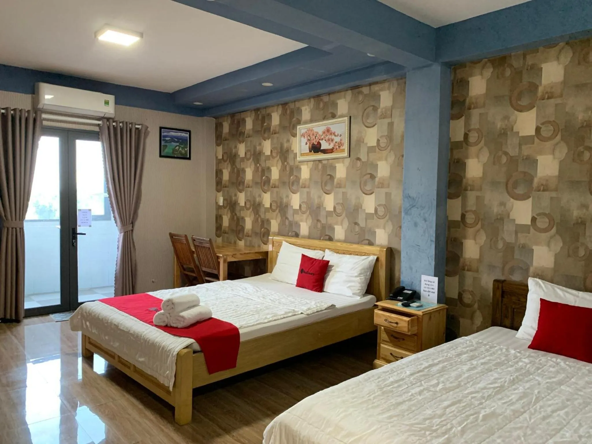 Bed in Bờ Sông Hotel