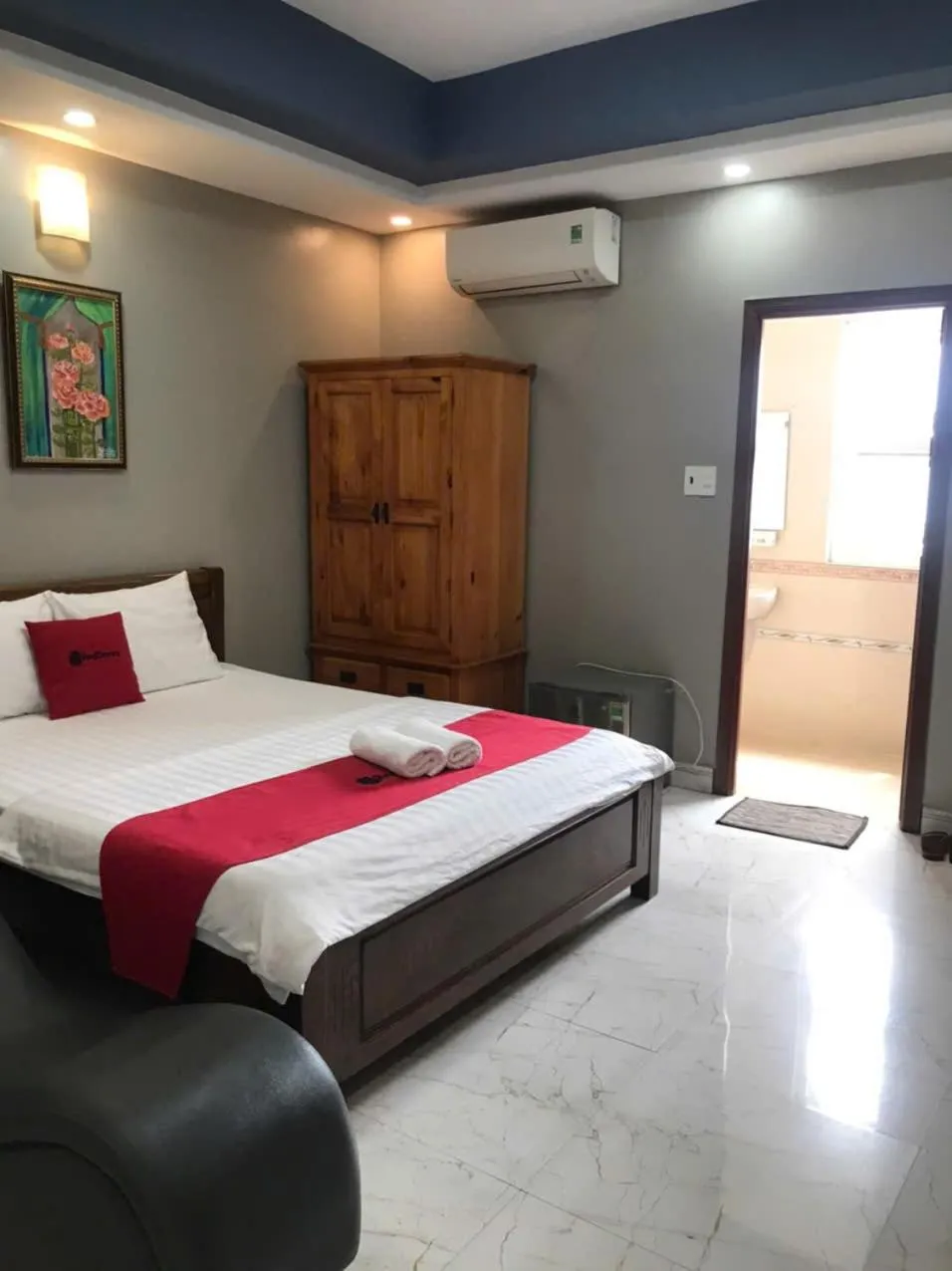 Bed in Bờ Sông Hotel