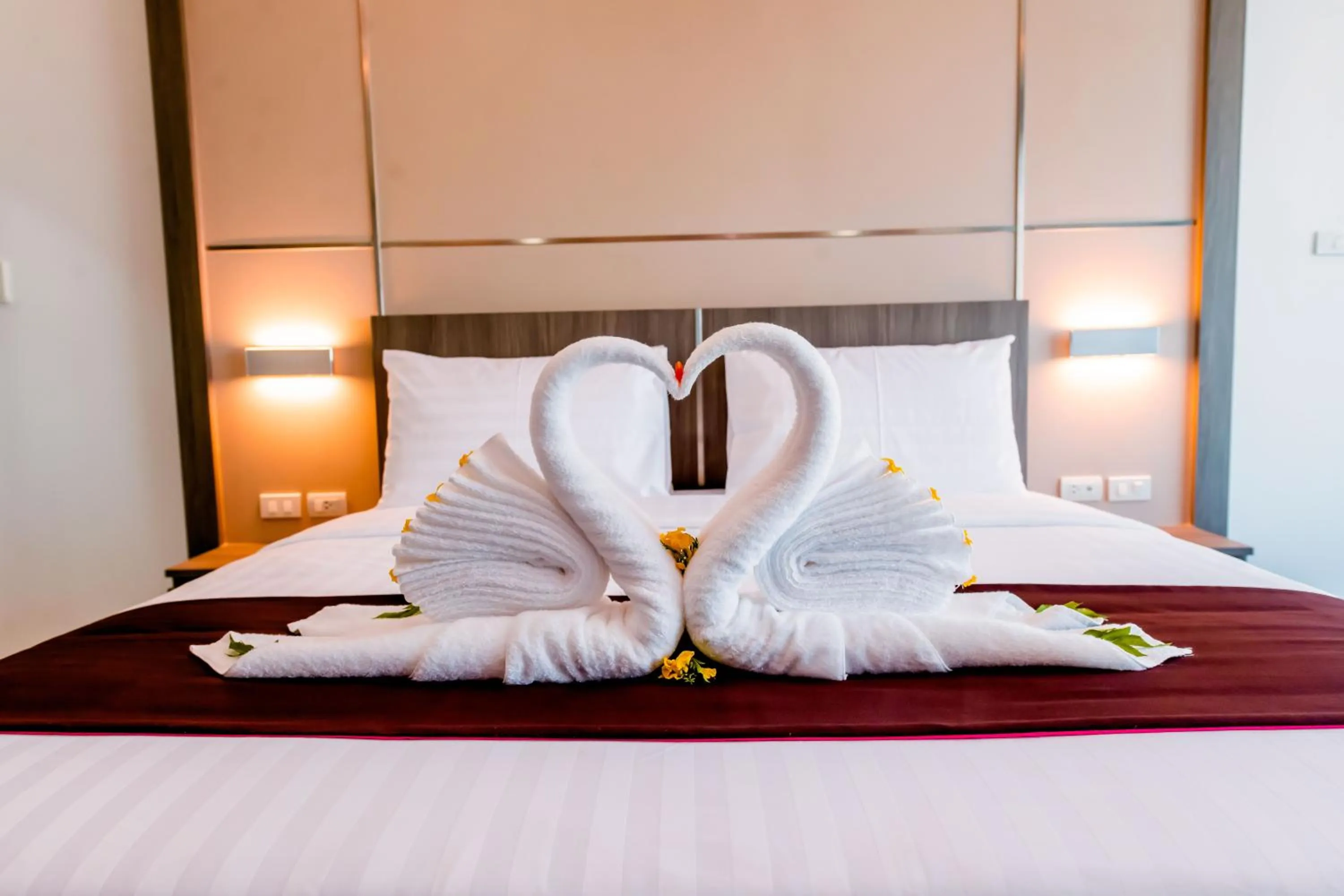 Bed in The Proud Hotel Pattaya - SHA Certified