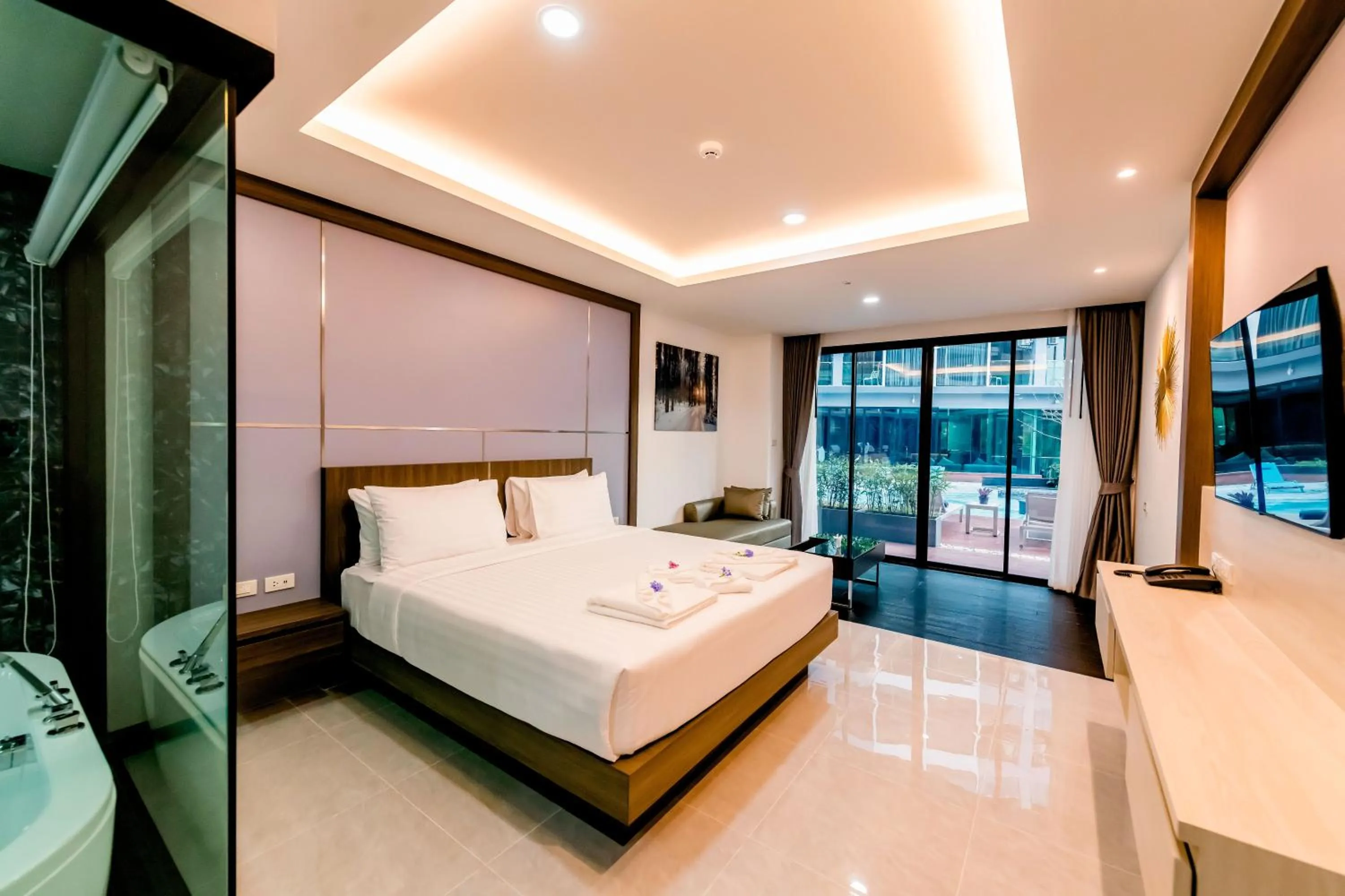 Bed in The Proud Hotel Pattaya - SHA Certified