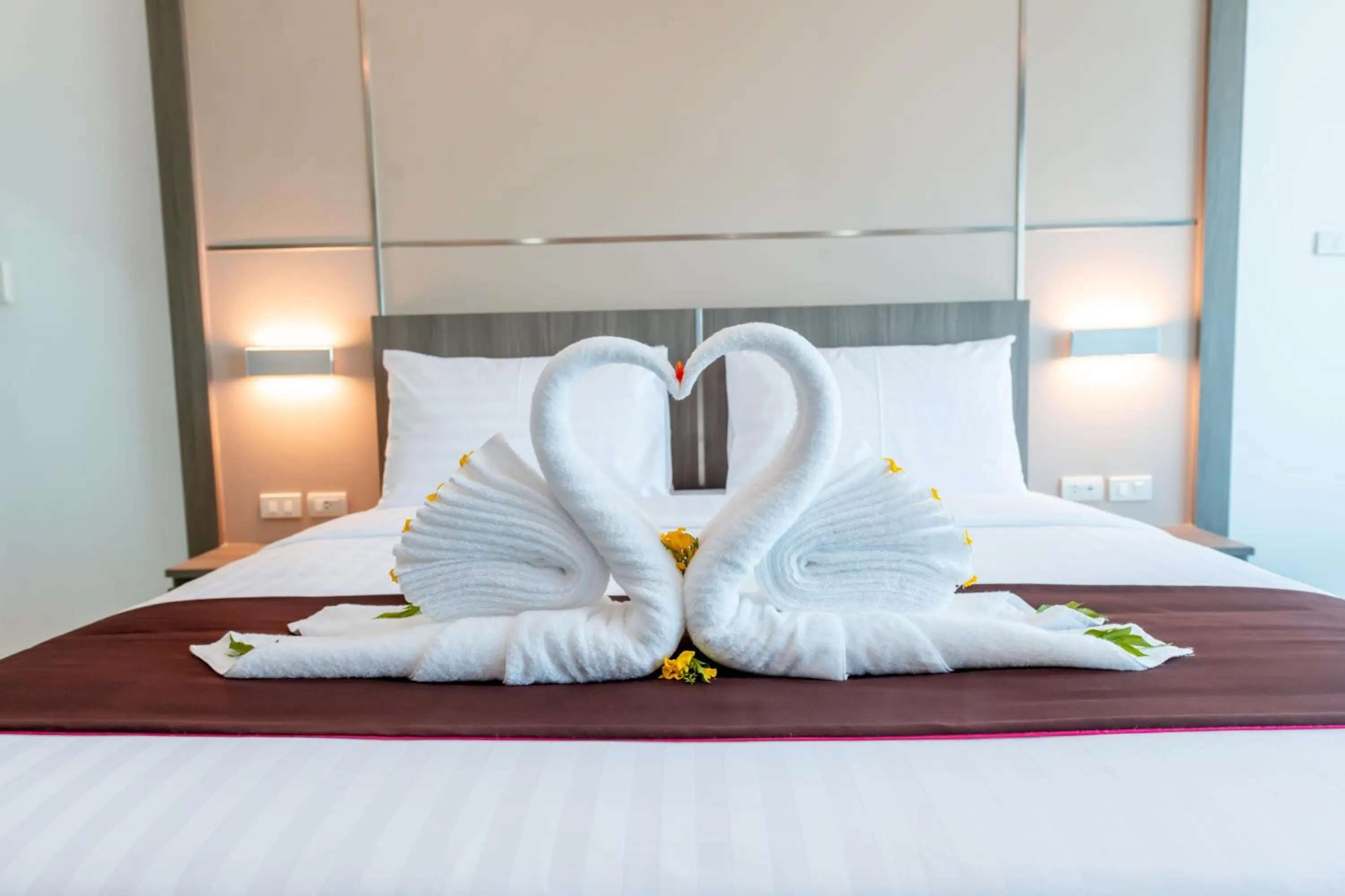 Bed in The Proud Hotel Pattaya - SHA Certified