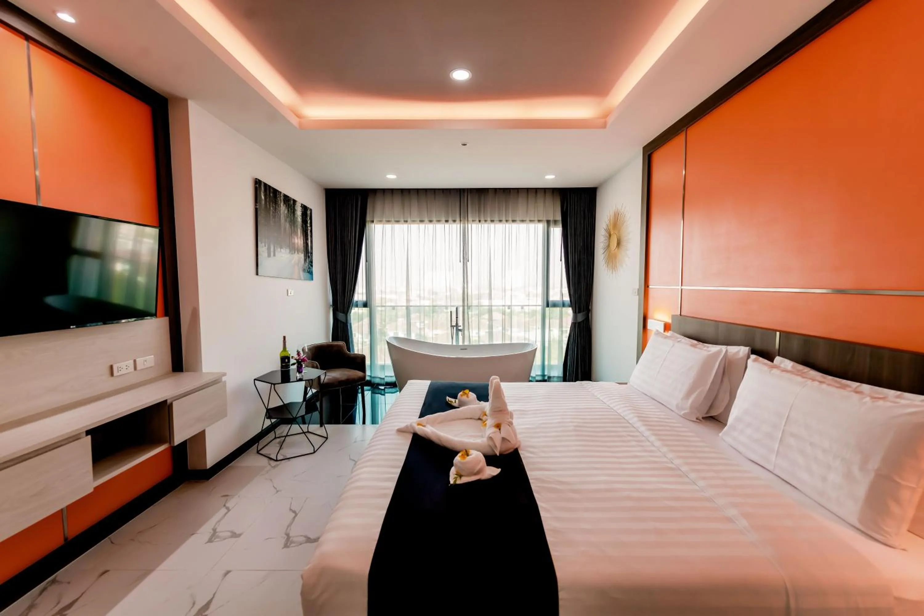 Bed in The Proud Hotel Pattaya - SHA Certified