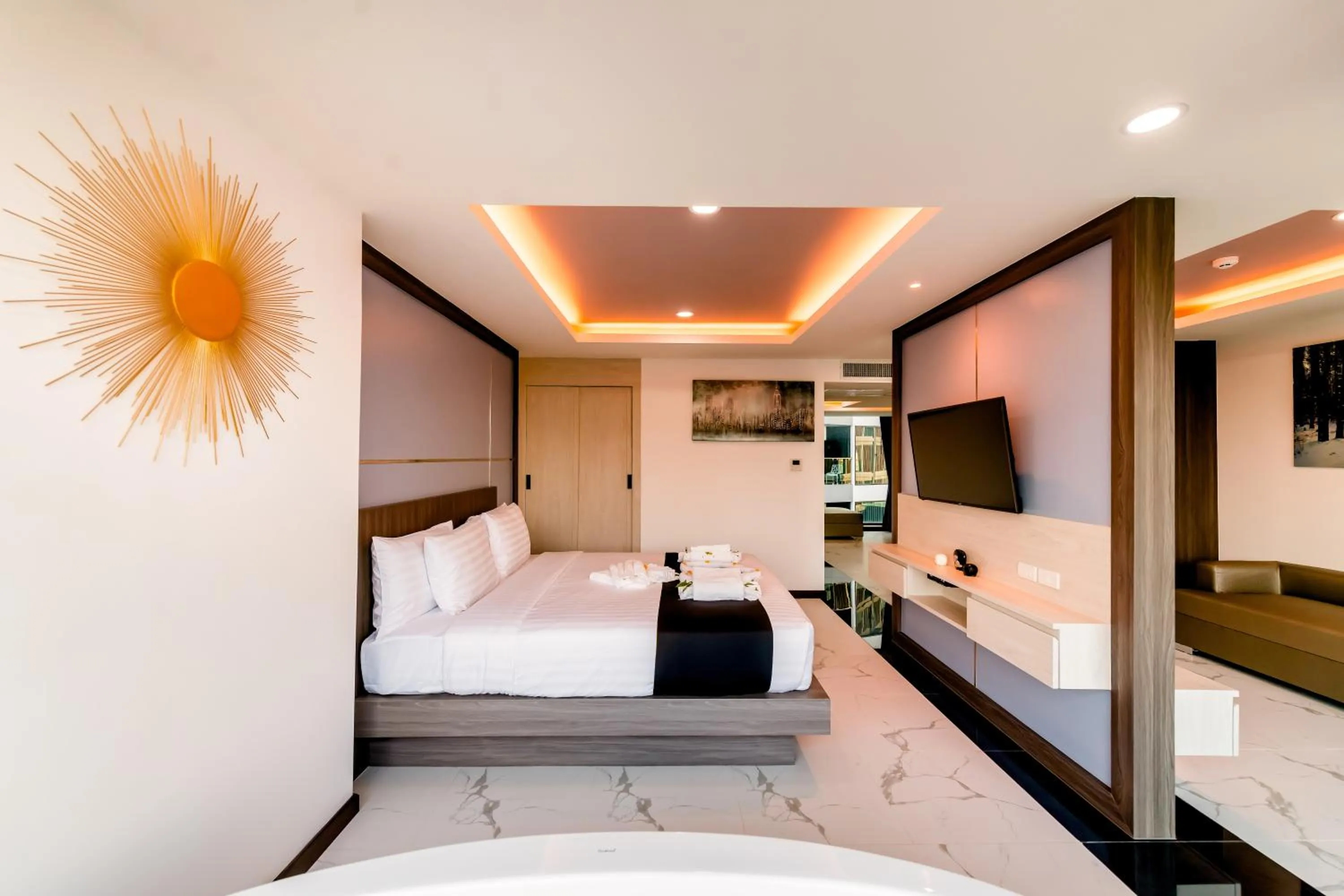 Bed in The Proud Hotel Pattaya - SHA Certified