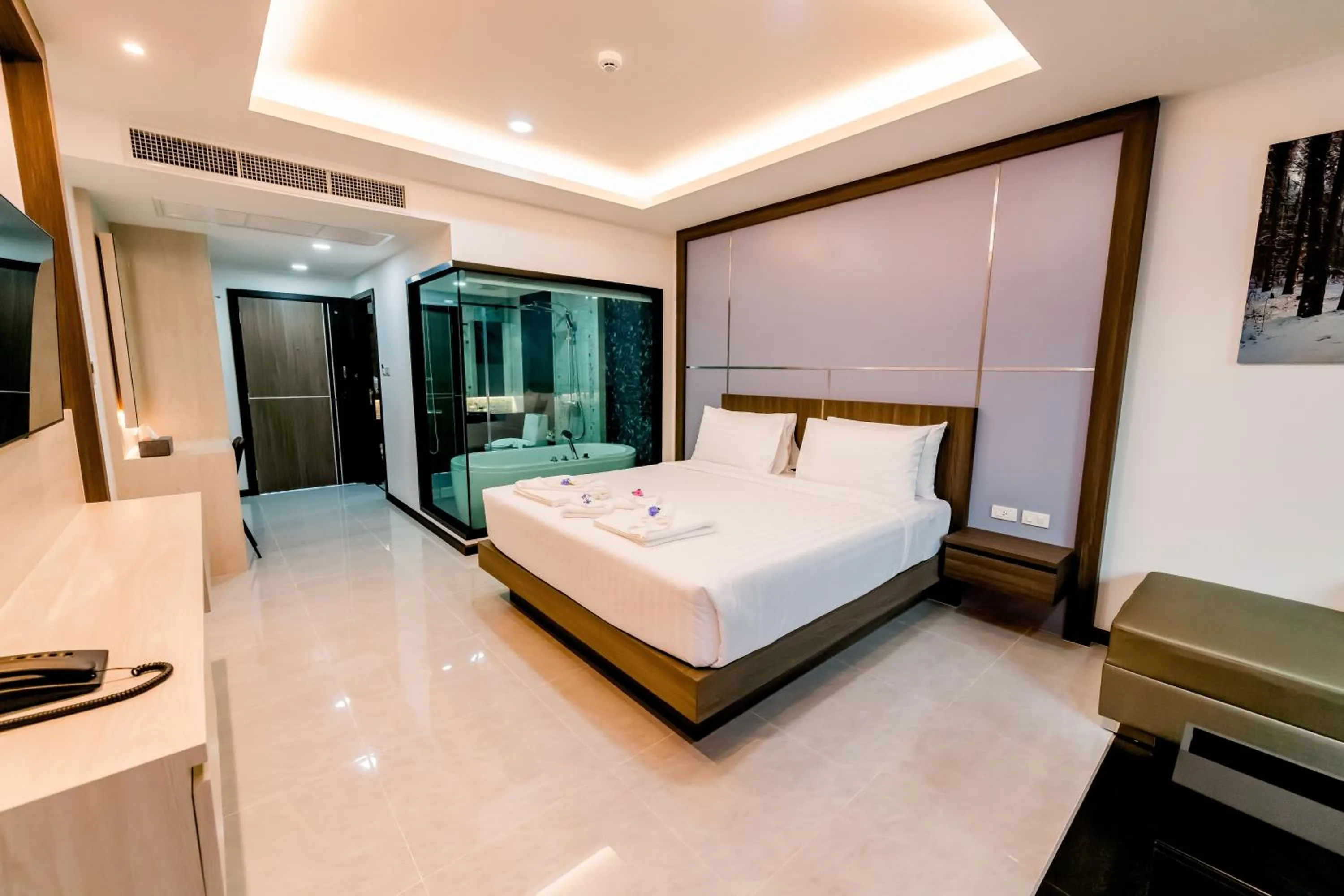 Bed in The Proud Hotel Pattaya - SHA Certified