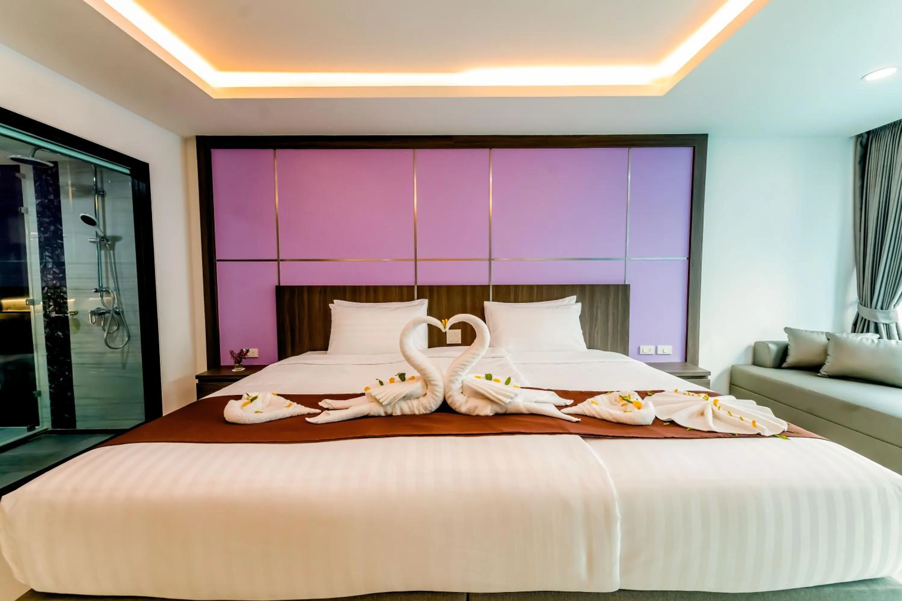 Bed in The Proud Hotel Pattaya - SHA Certified