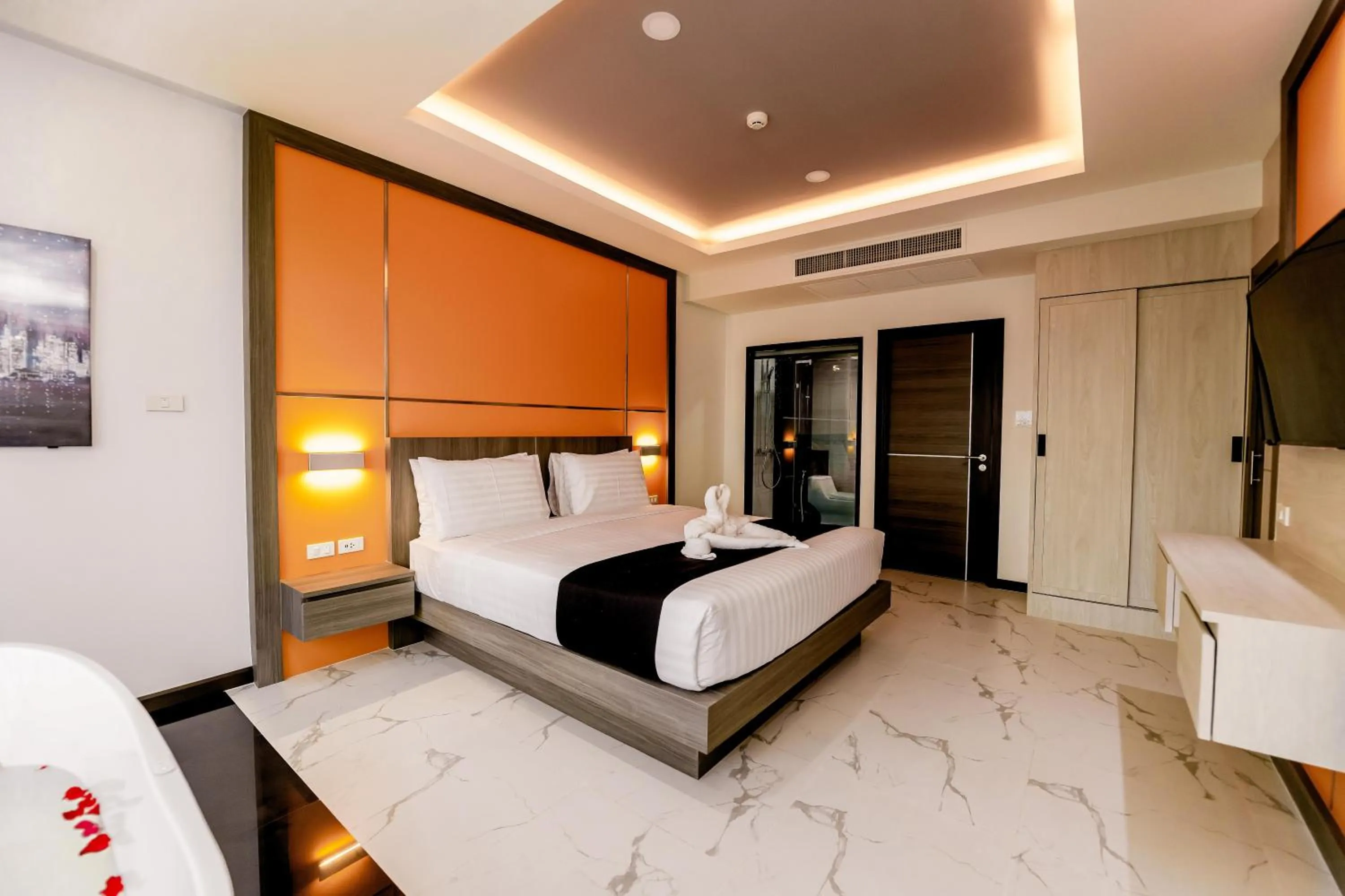 Bed in The Proud Hotel Pattaya - SHA Certified