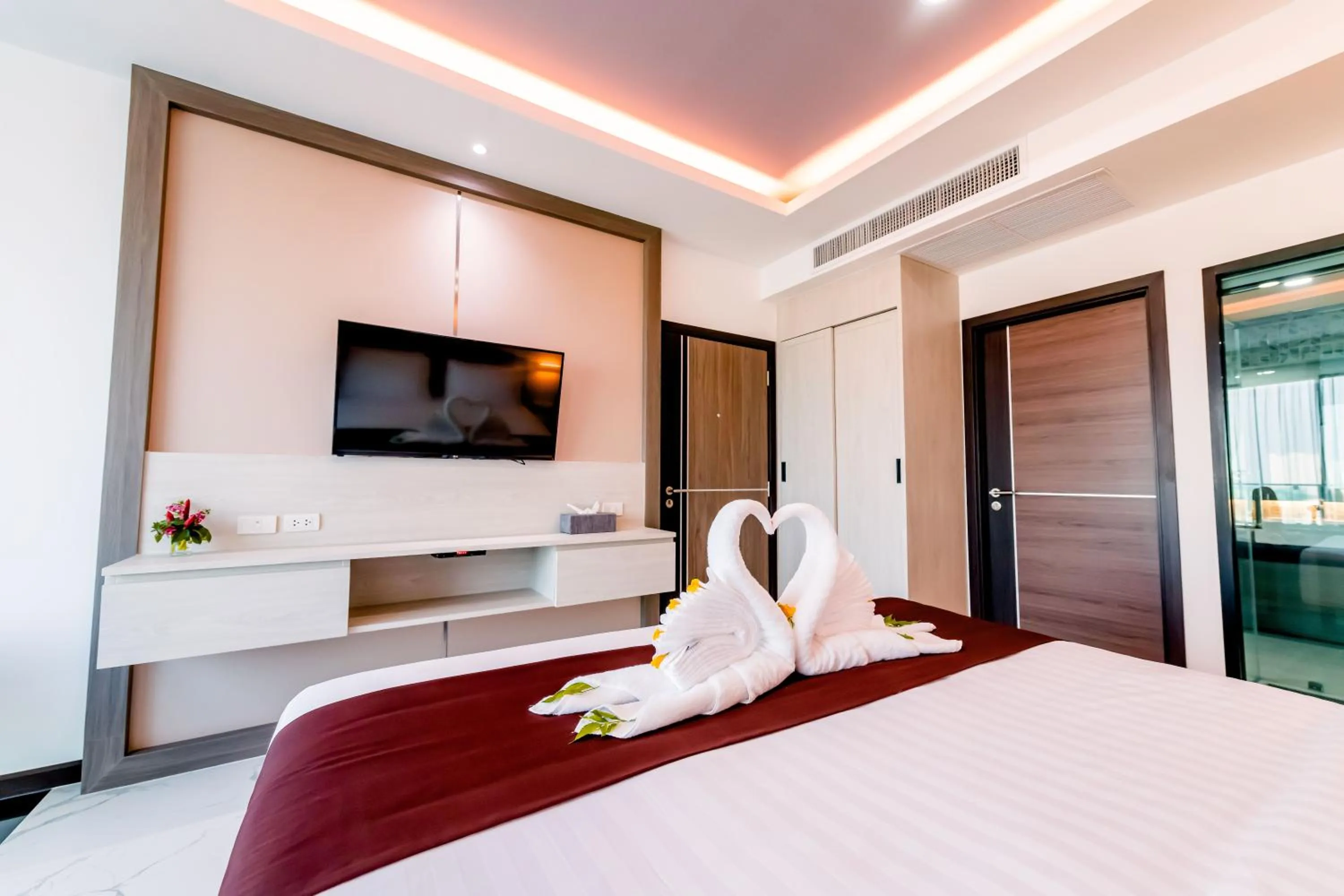 Bed in The Proud Hotel Pattaya - SHA Certified