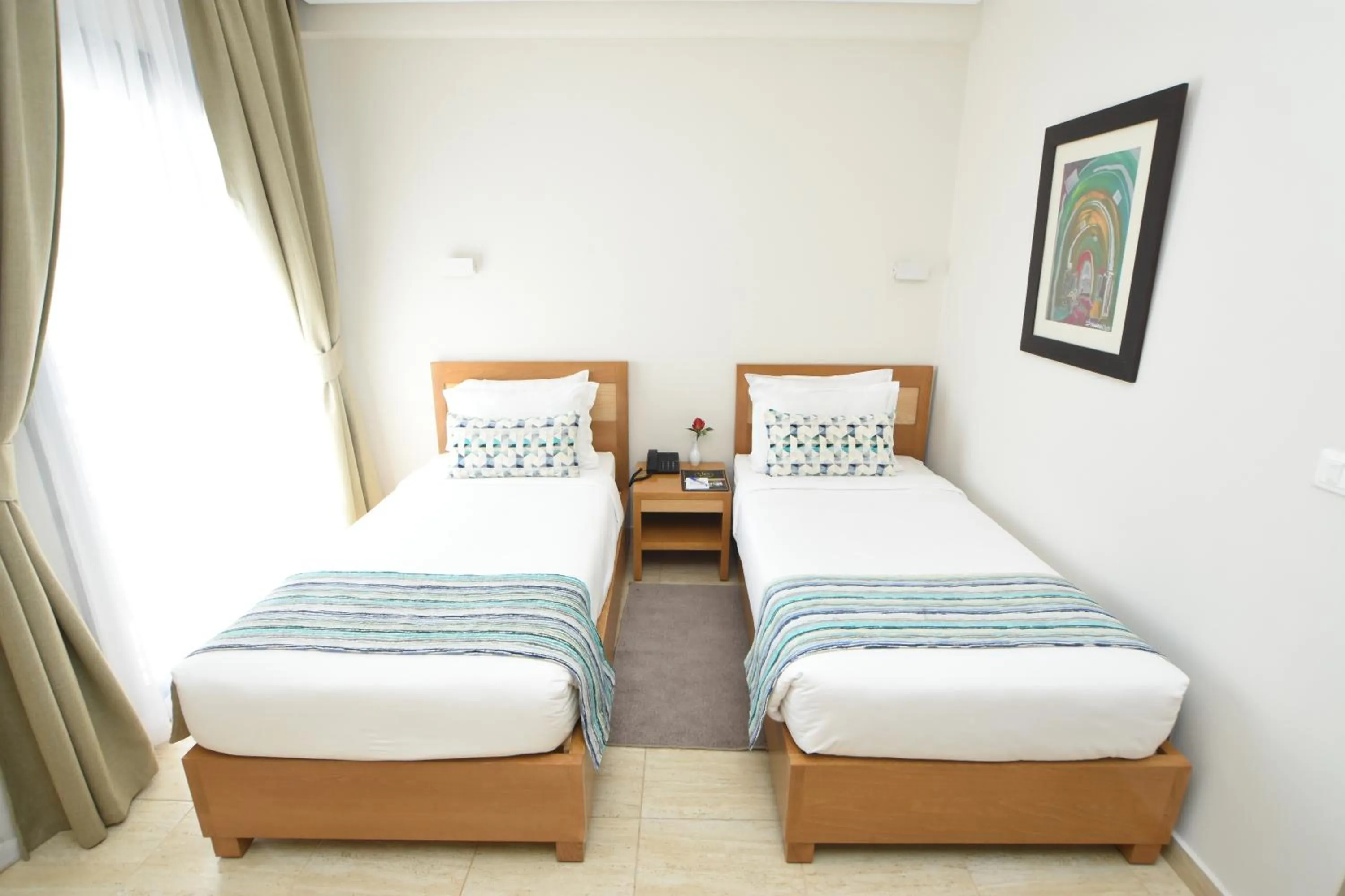 Bed in Downtown Tunis Hotel