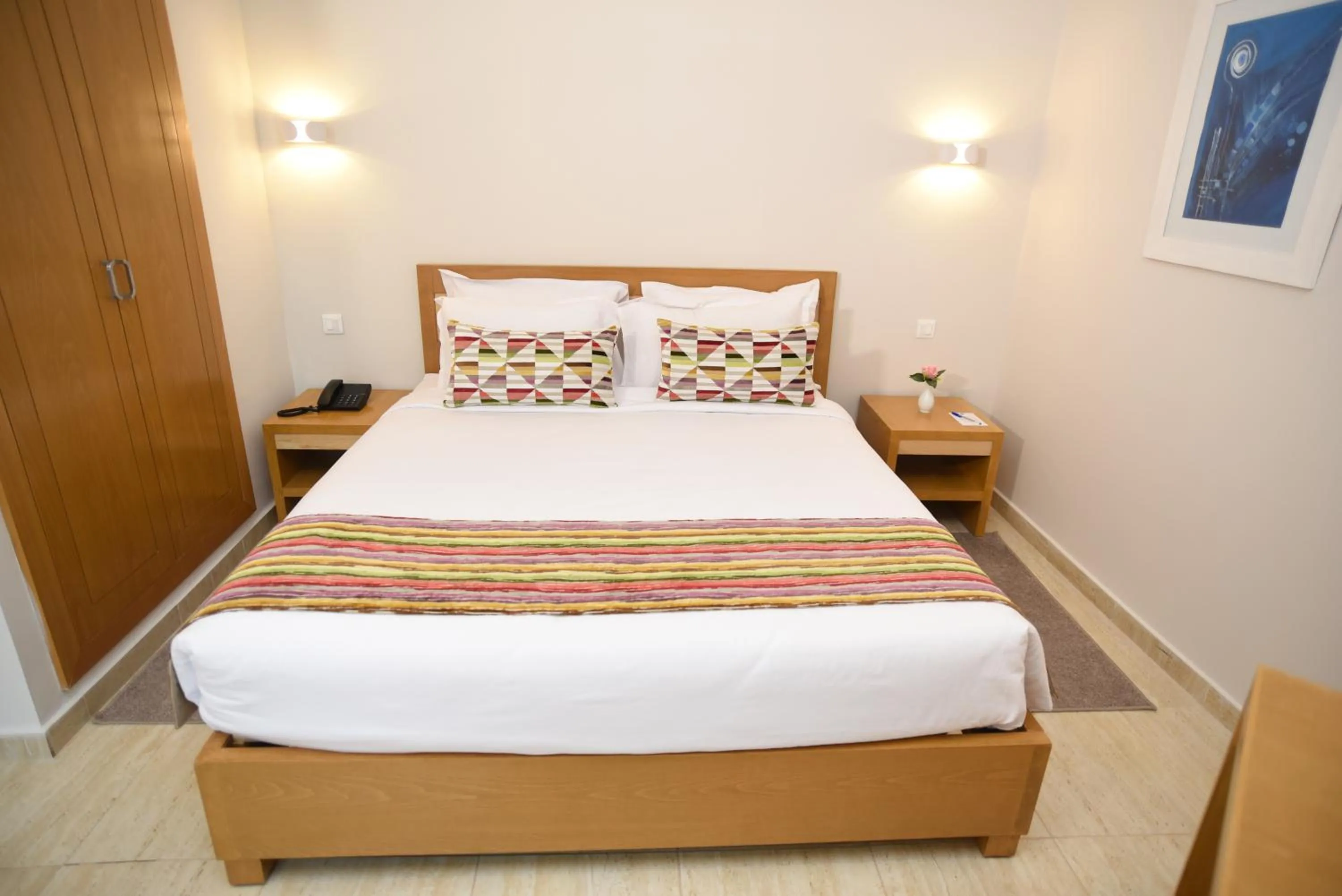 Bed in Downtown Tunis Hotel