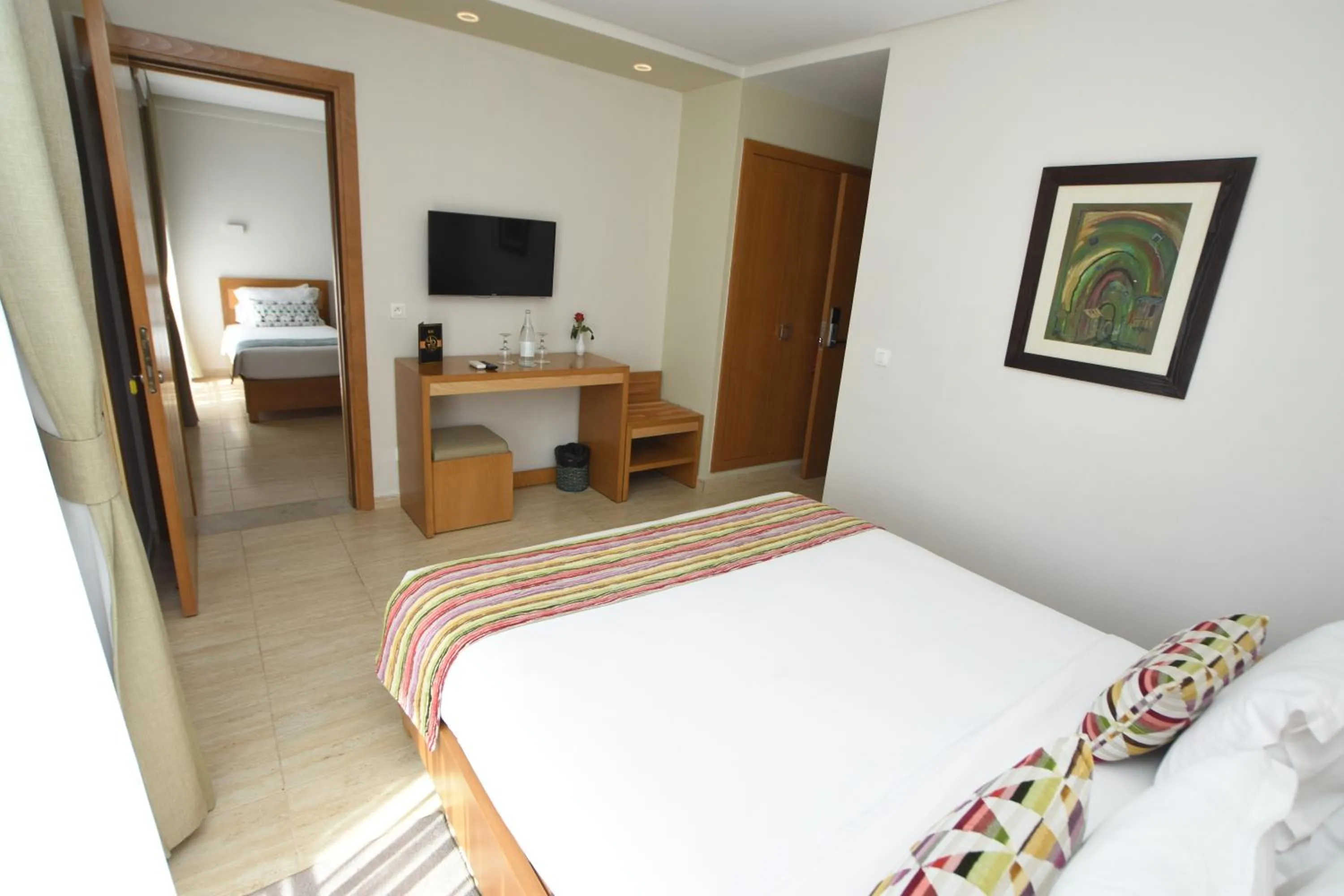 Bed in Downtown Tunis Hotel