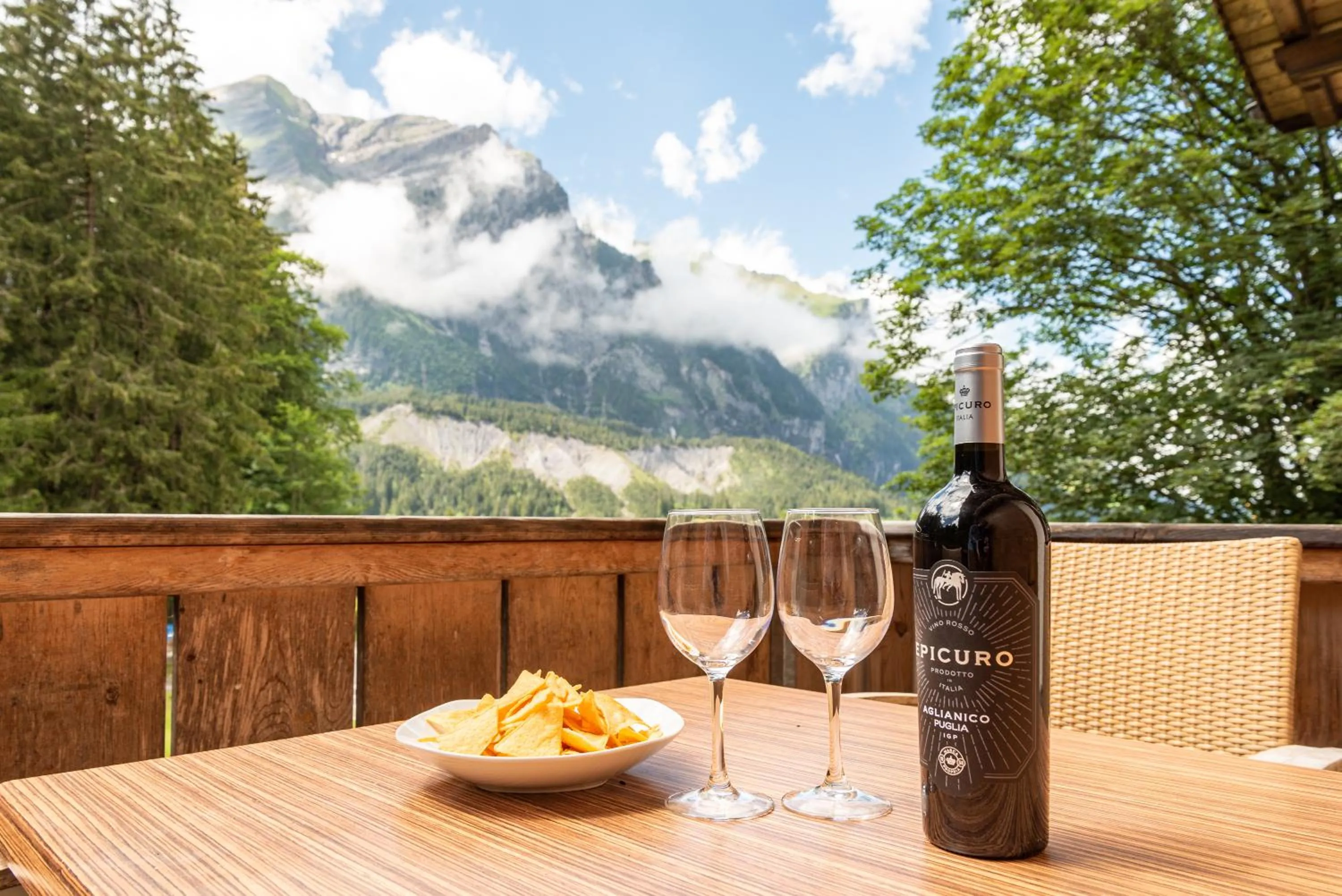 Balcony/Terrace in Typically Swiss Hotel Ermitage