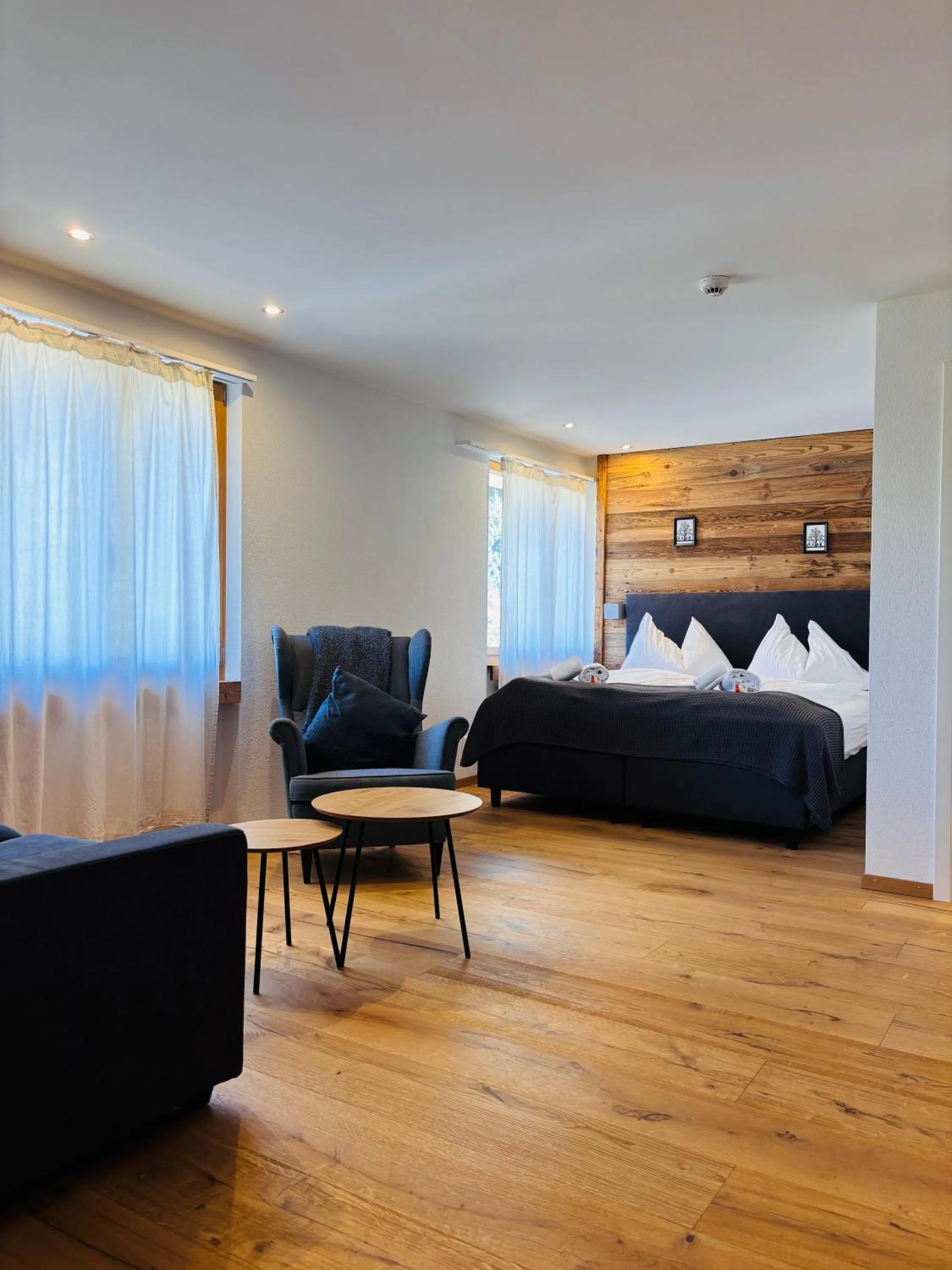 Bed in Typically Swiss Hotel Ermitage