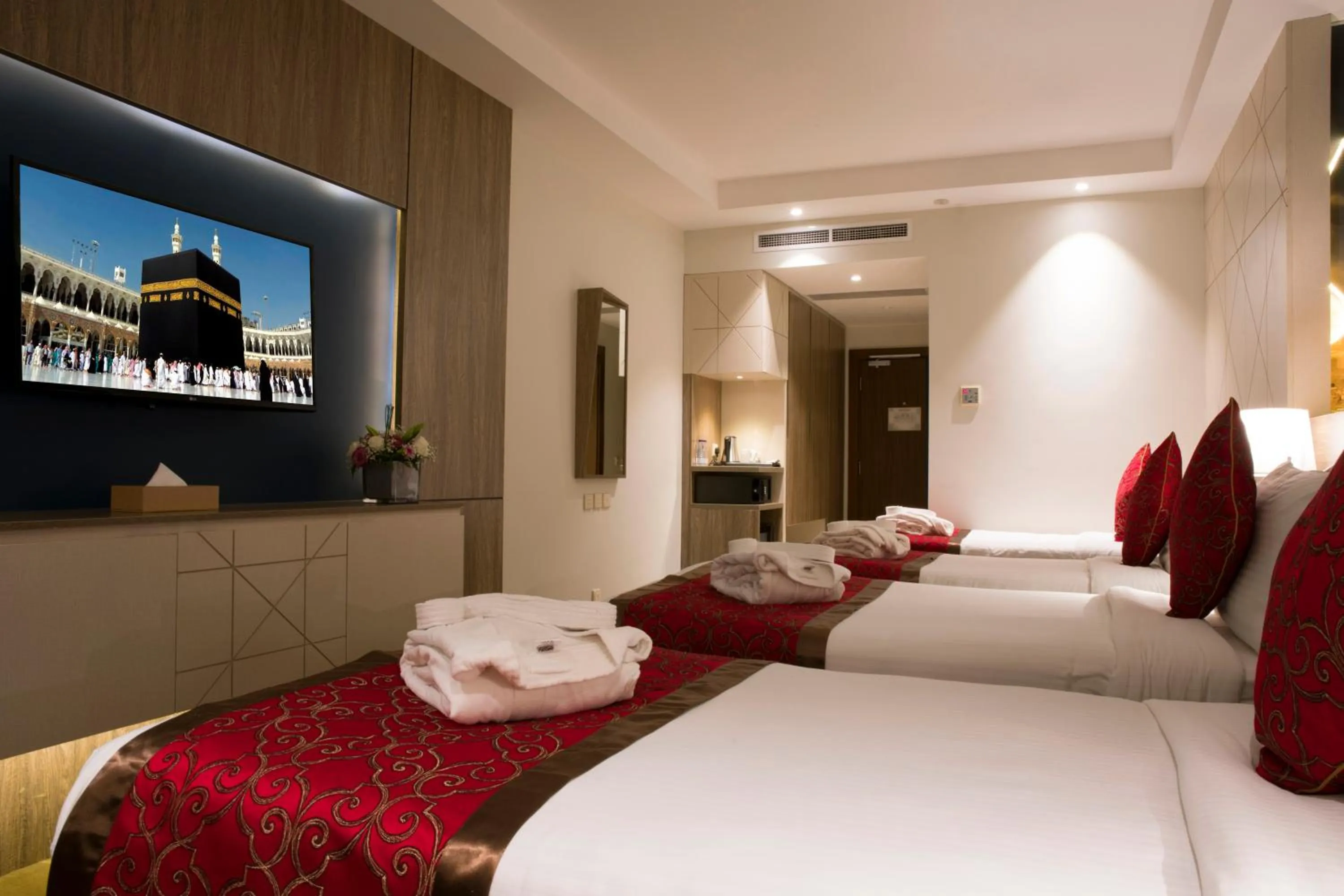 Bed in Hibatullah Hotel Makkah