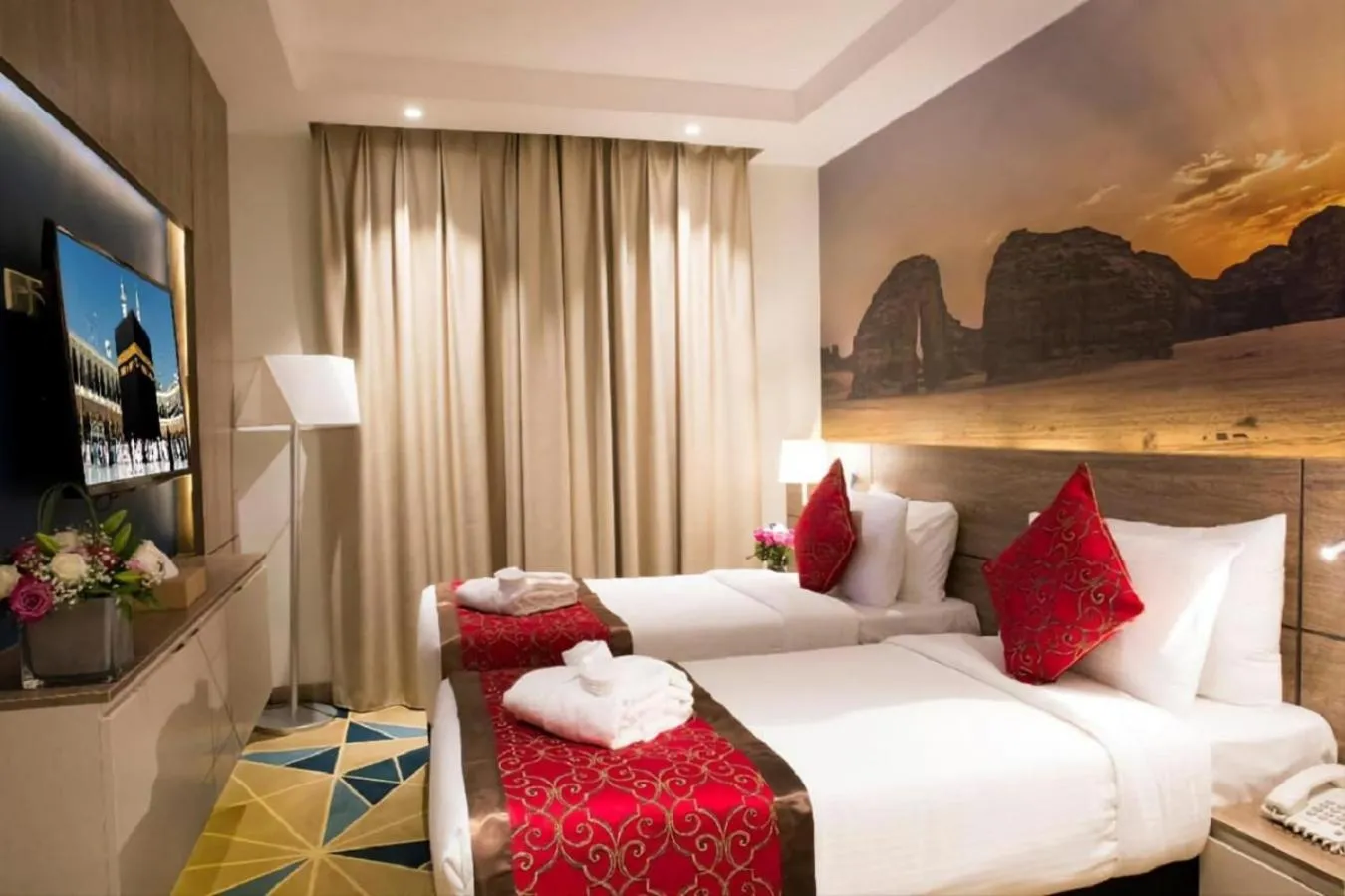 Bed in Hibatullah Hotel Makkah