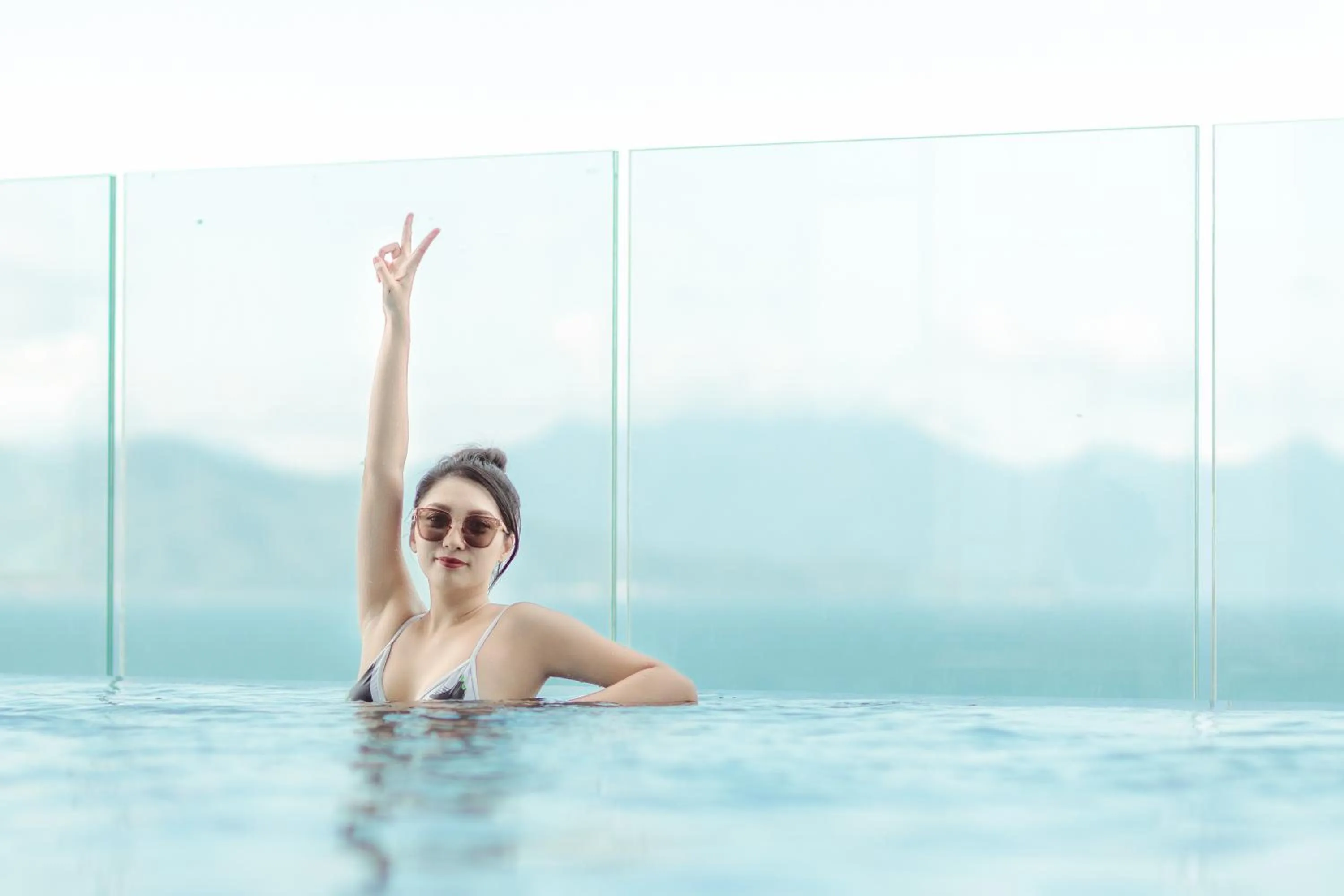 Swimming pool in La Vague Hotel