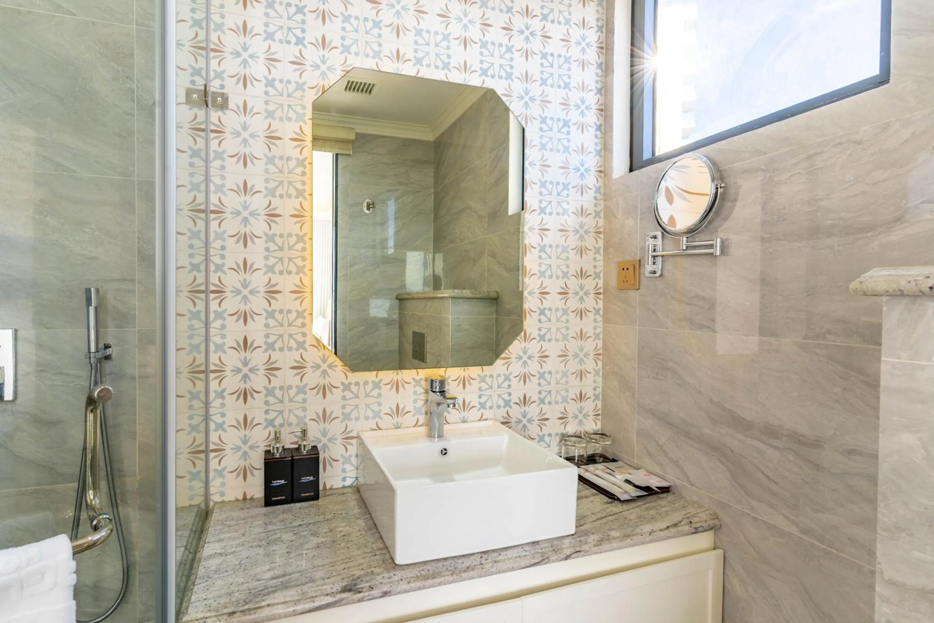 Shower in La Vague Hotel