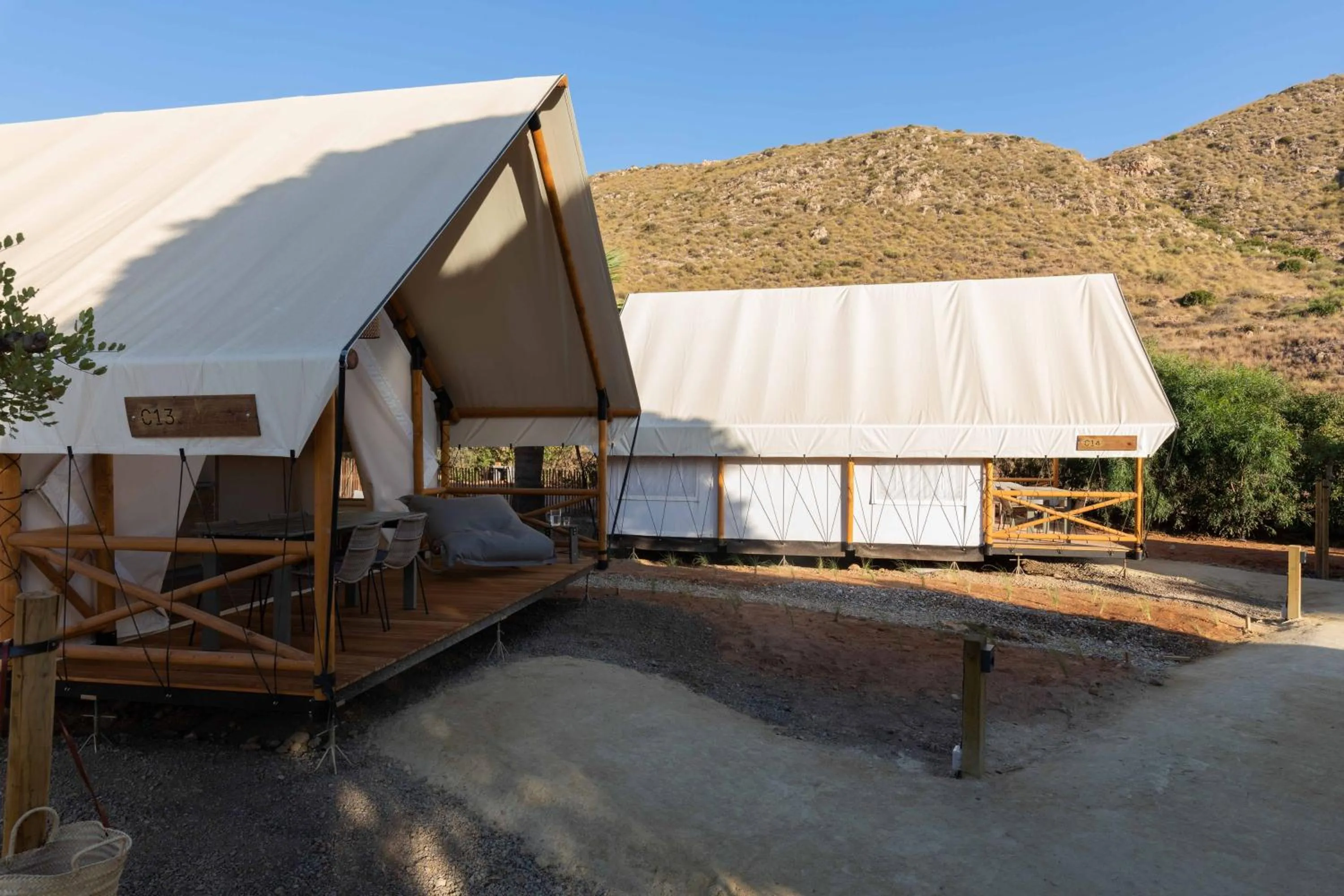 Patio in wecamp Cabo de Gata