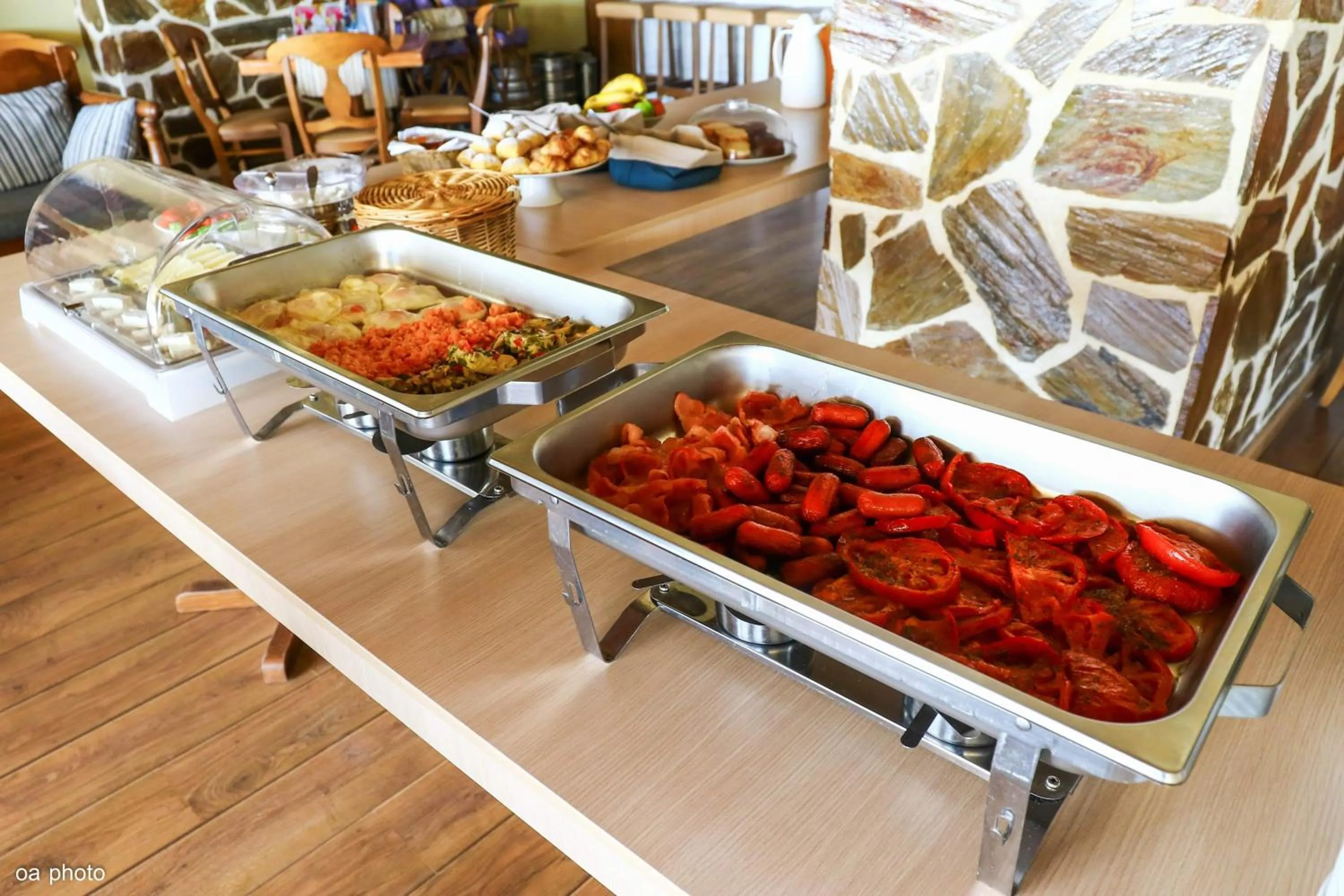 Buffet breakfast in Birais Beach Studios