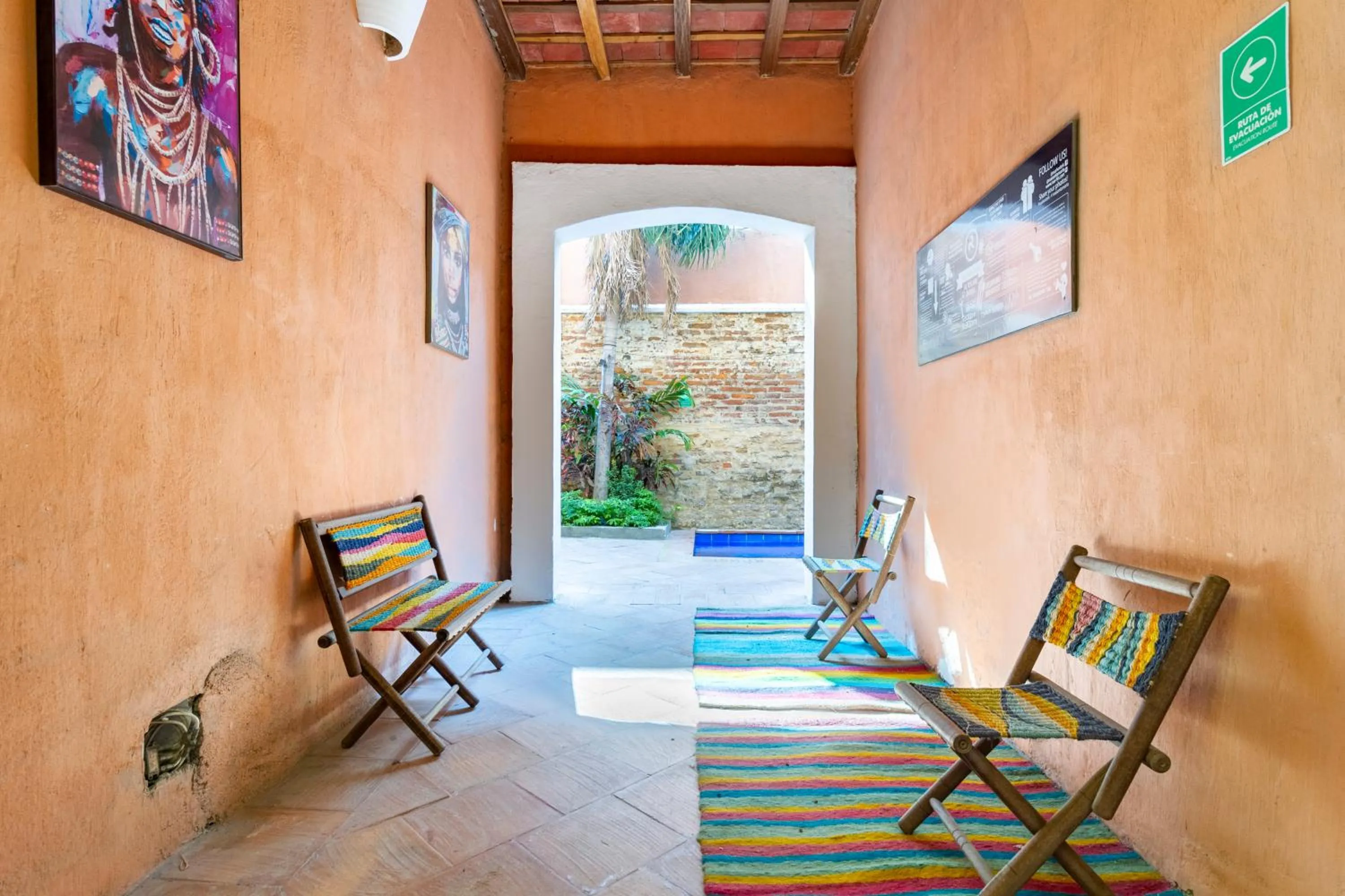 Seating area in Gagaka Rua hostel