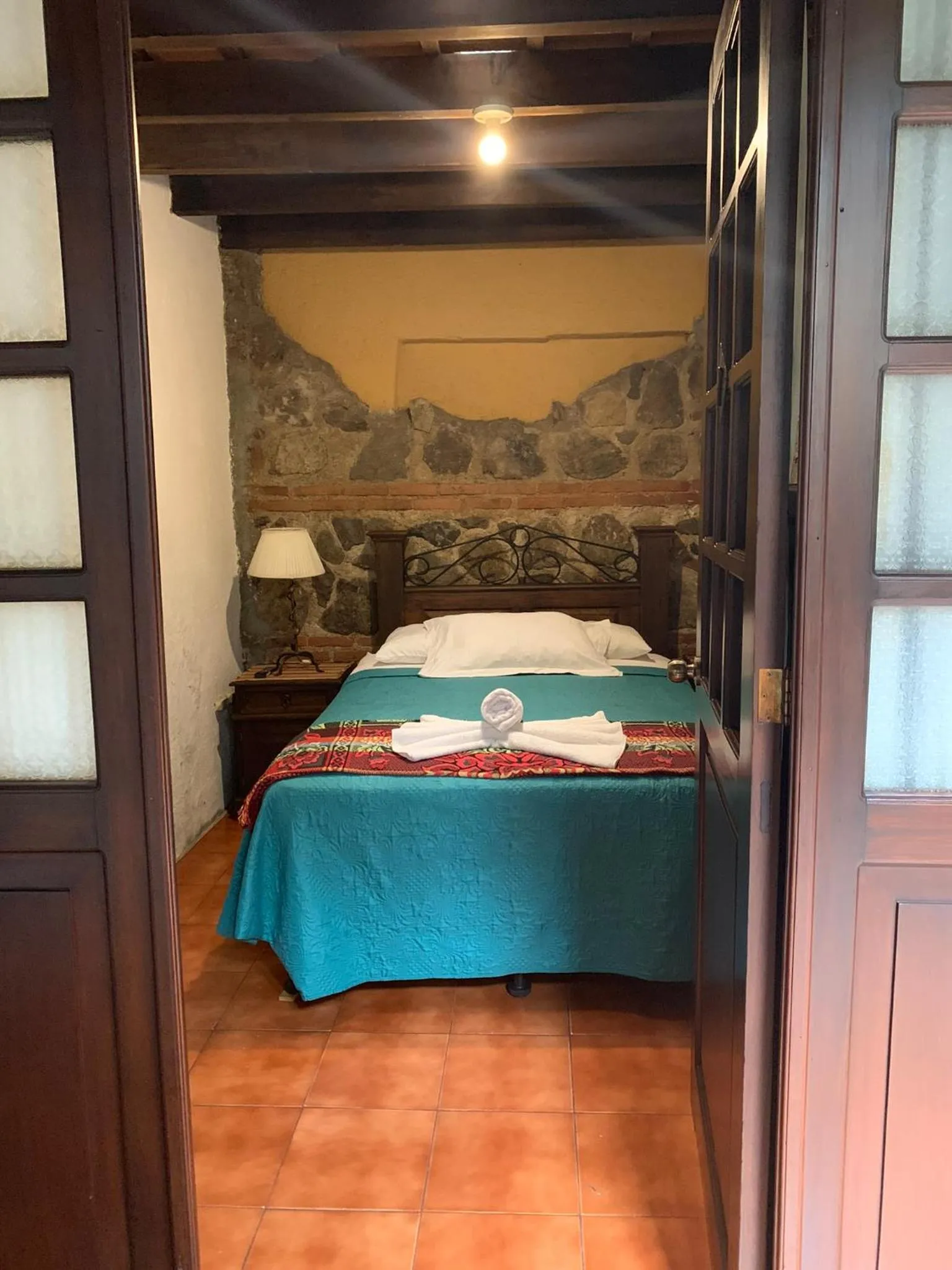 Bathroom, Bed in Hotel Casa Anturio