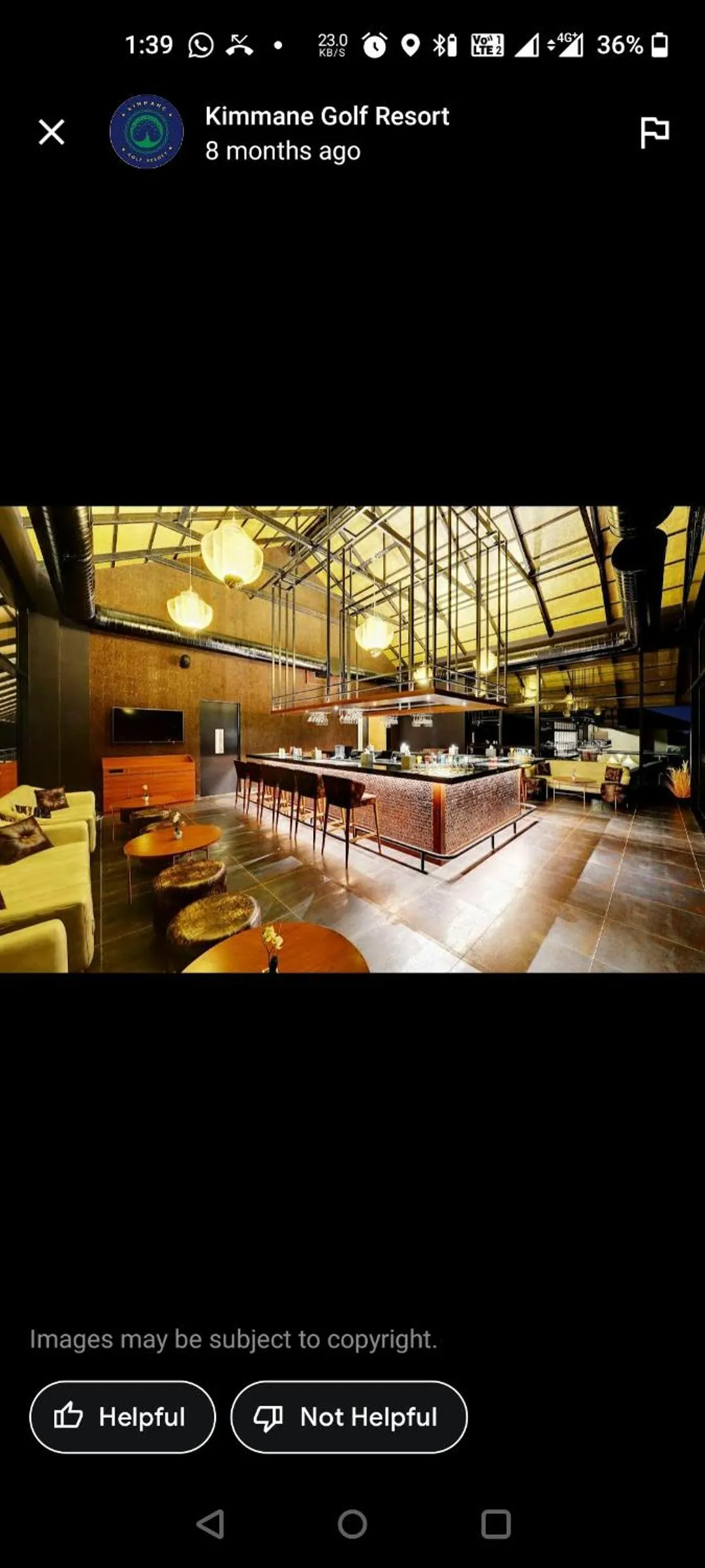 Restaurant/places to eat in Kimmane Luxury Golf Resort