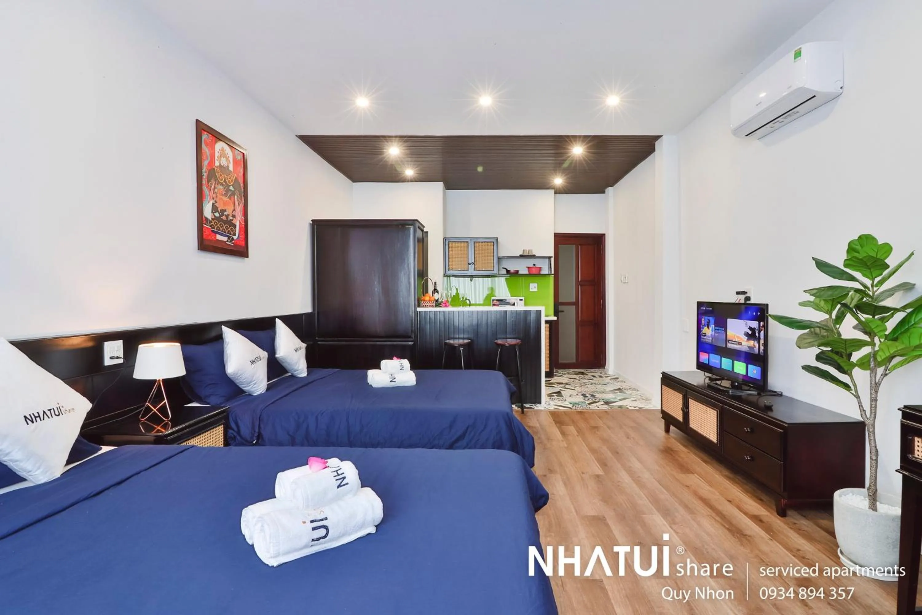 Photo of the whole room, Bed in NHATUIshare Quy Nhơn
