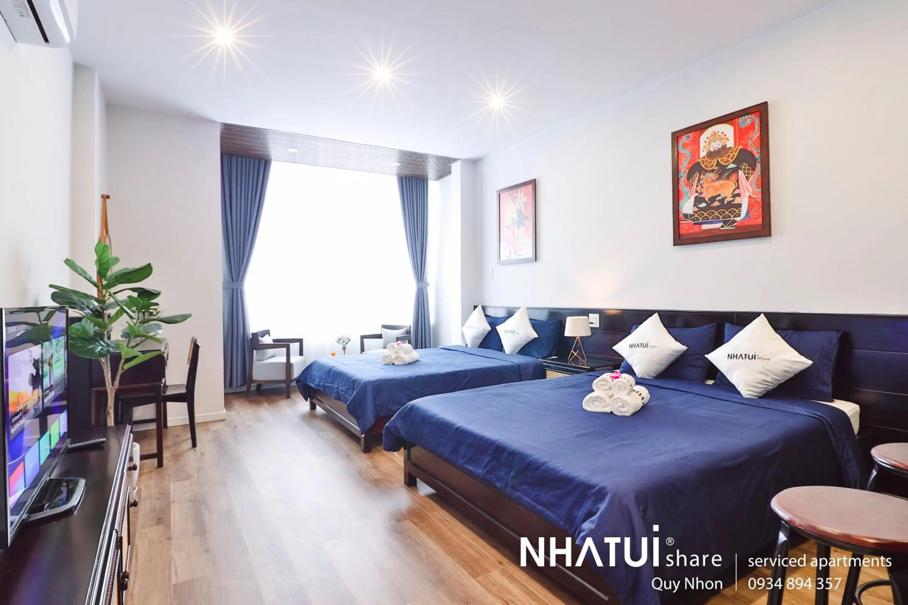 Photo of the whole room, Bed in NHATUIshare Quy Nhơn