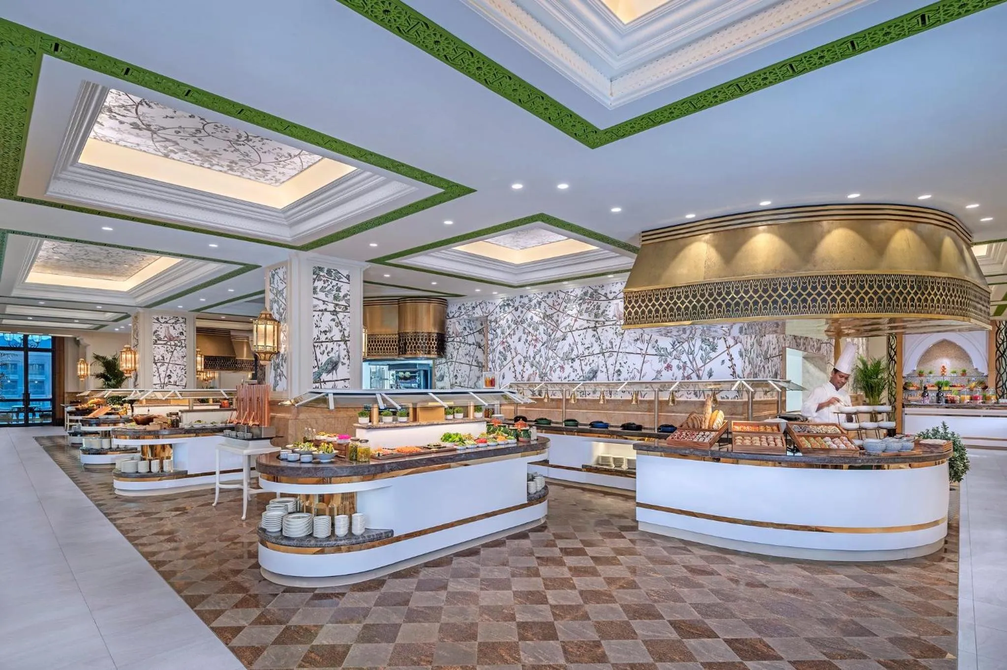 Buffet breakfast in Emirates Palace Mandarin Oriental, Abu Dhabi