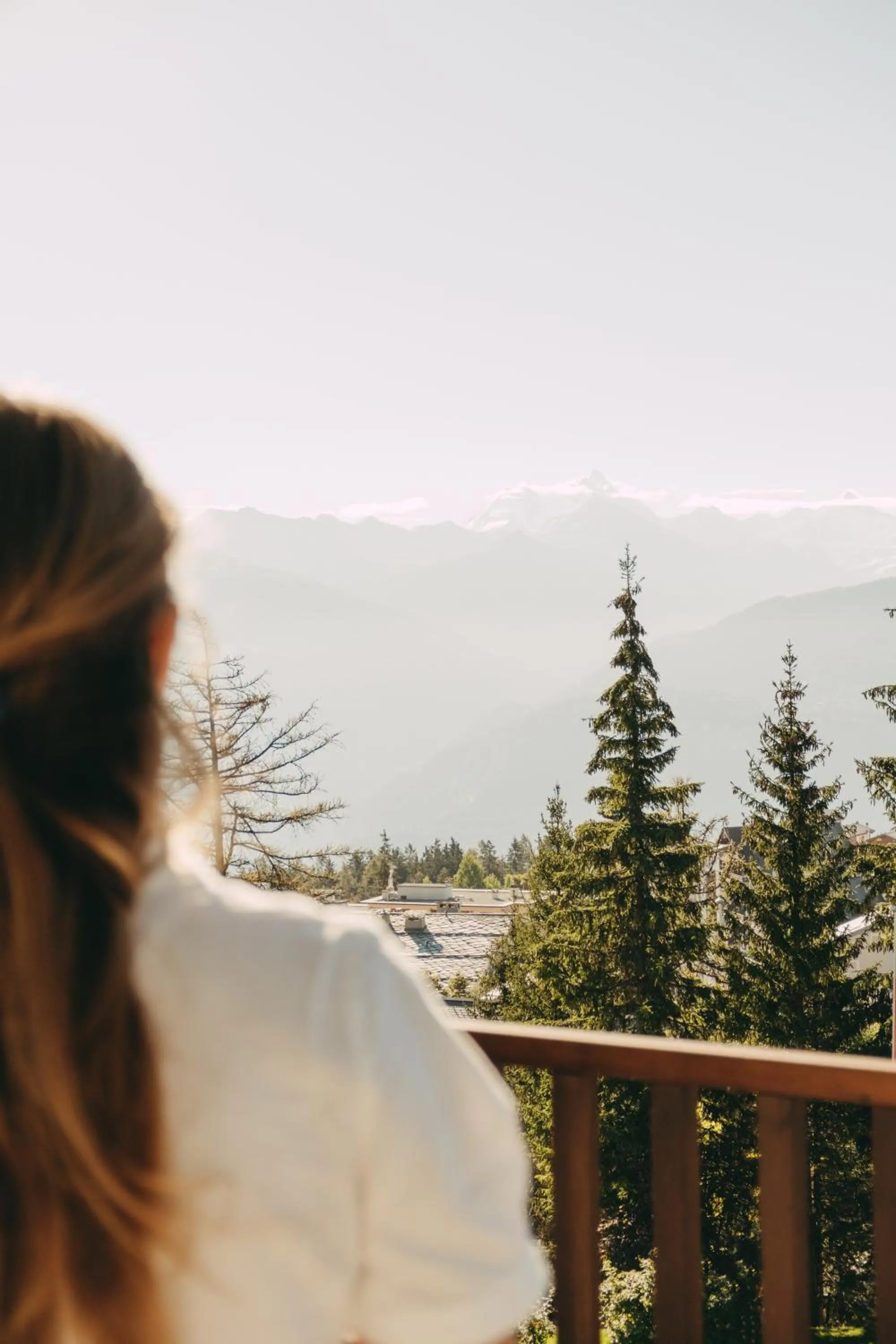 Balcony/Terrace in Hotel Valaisia Crans Montana, a Faern Collection Resort