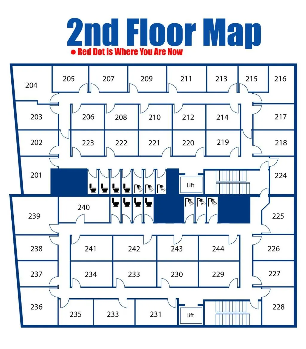 Floor plan in Oceanic Hostel