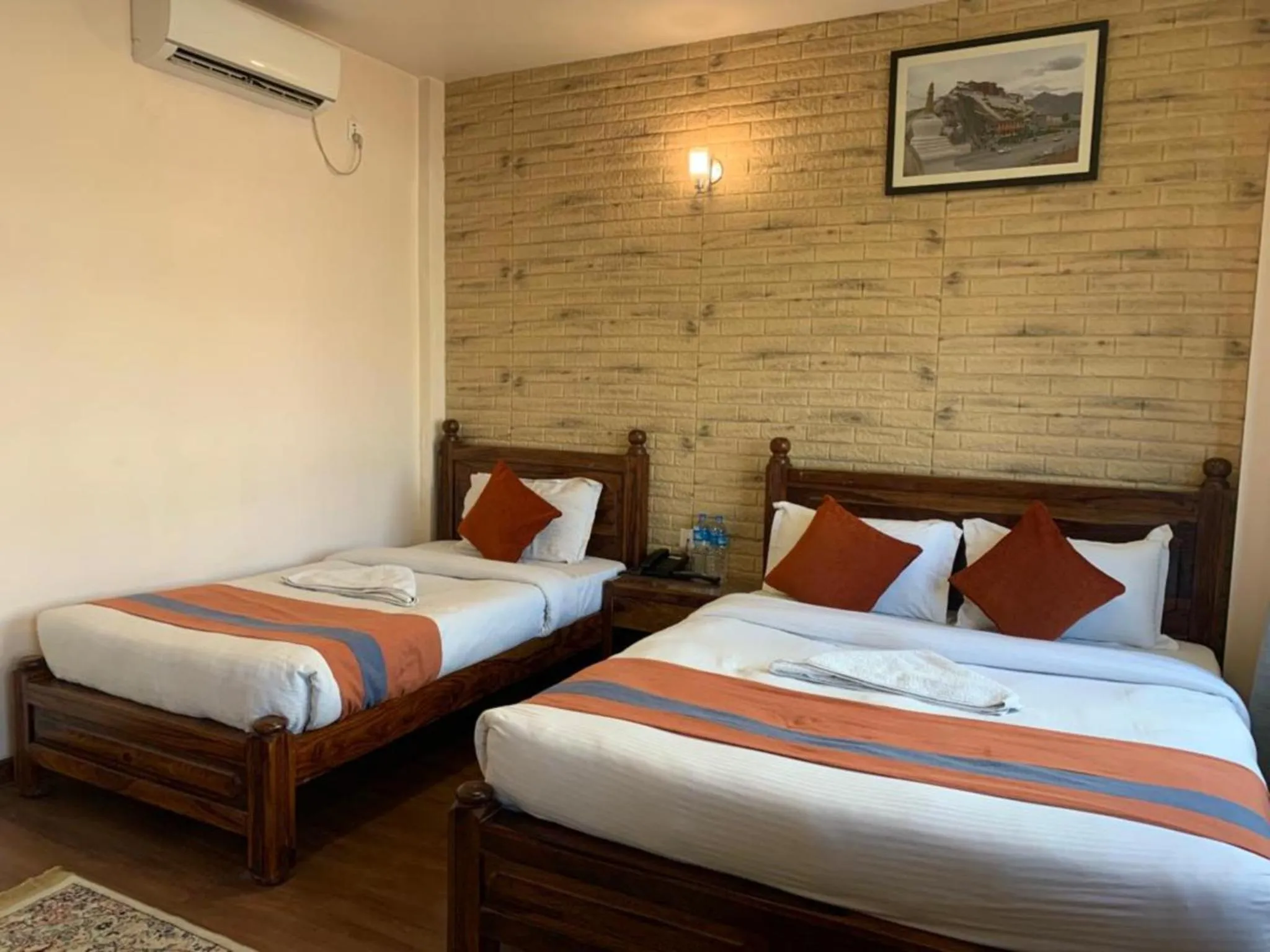 air conditioner, Bed in Hotel Ramanam
