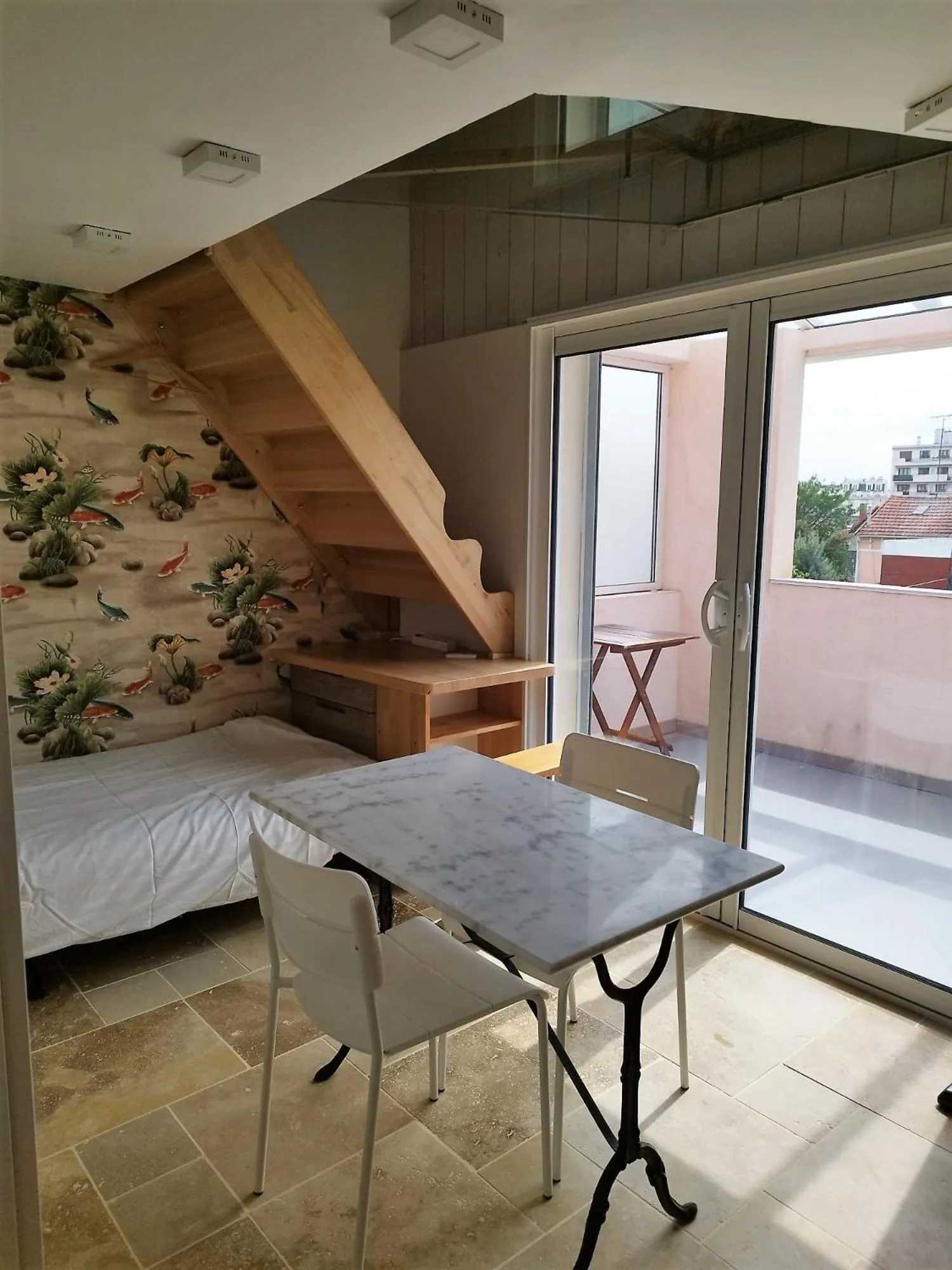 Living room, Bed in Chalet de Paris