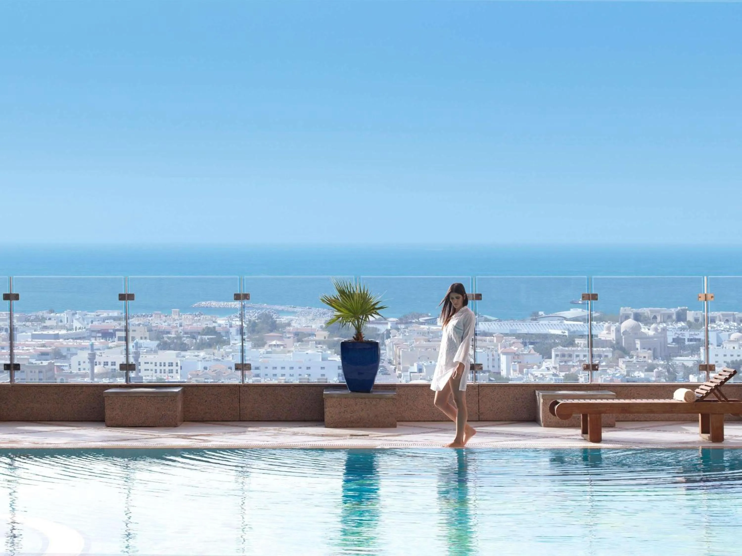 Pool view in Fairmont Dubai