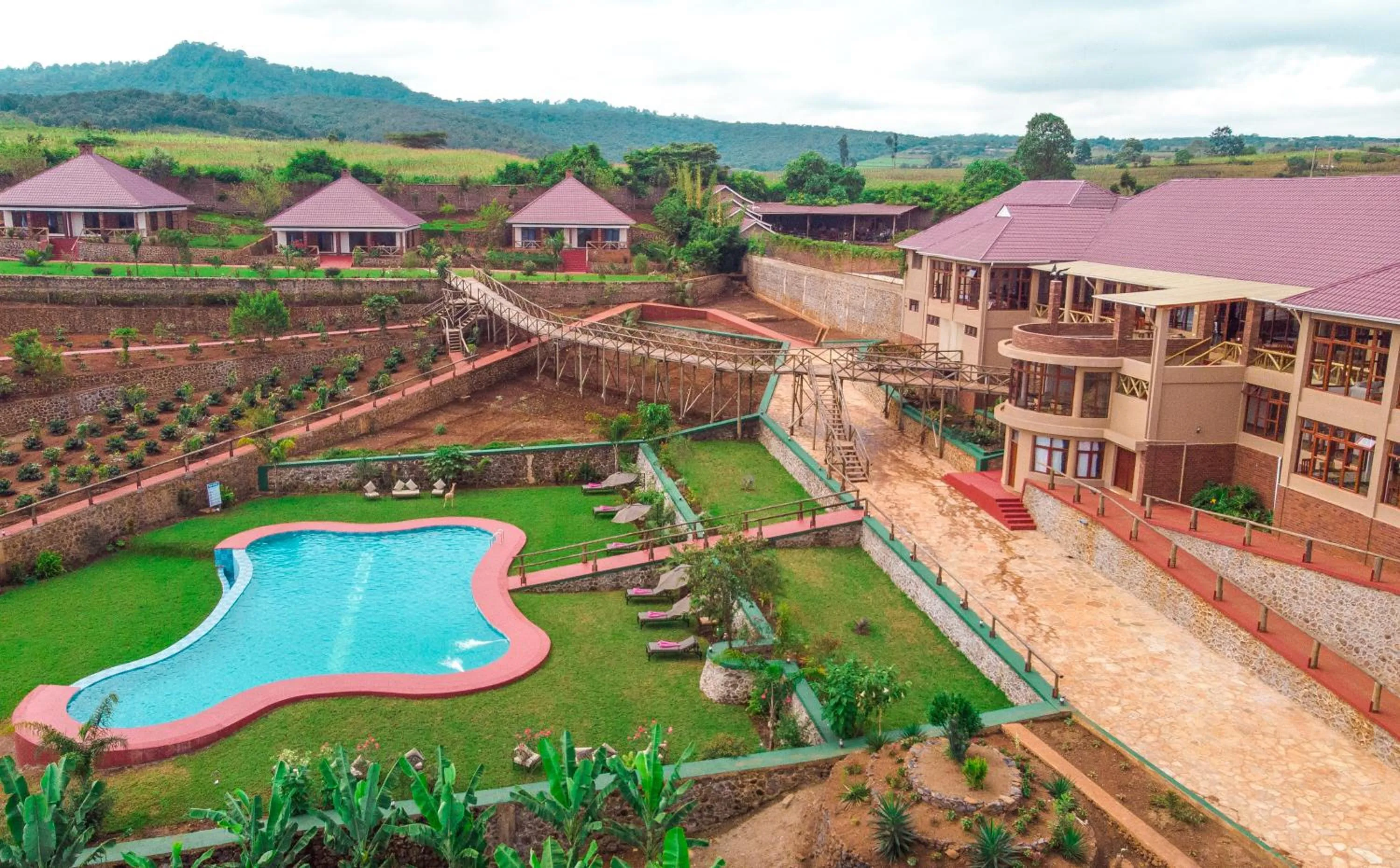 Bird's eye view in Ngorongoro Marera Mountain View Lodge