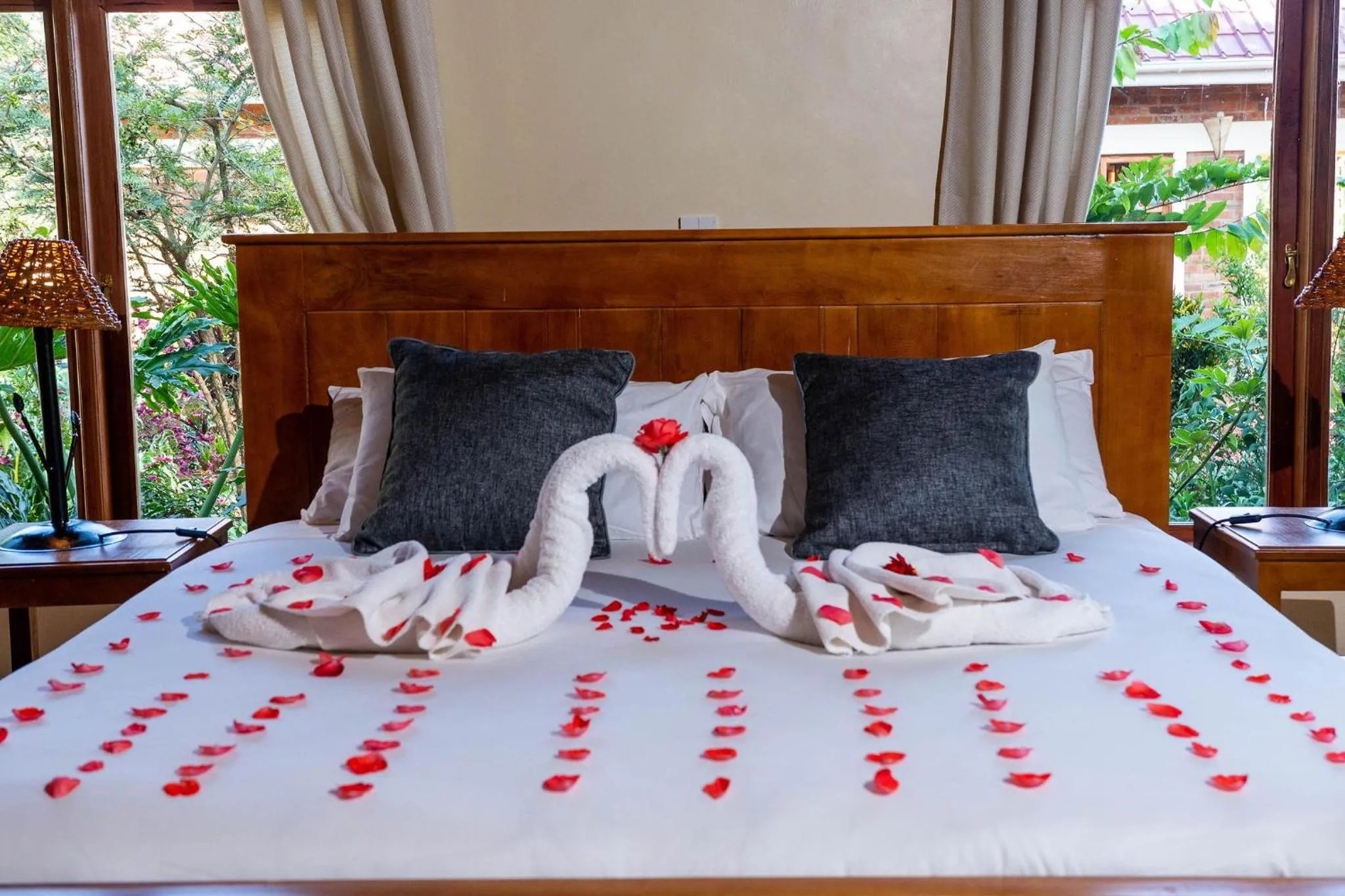 Bed in Ngorongoro Marera Mountain View Lodge