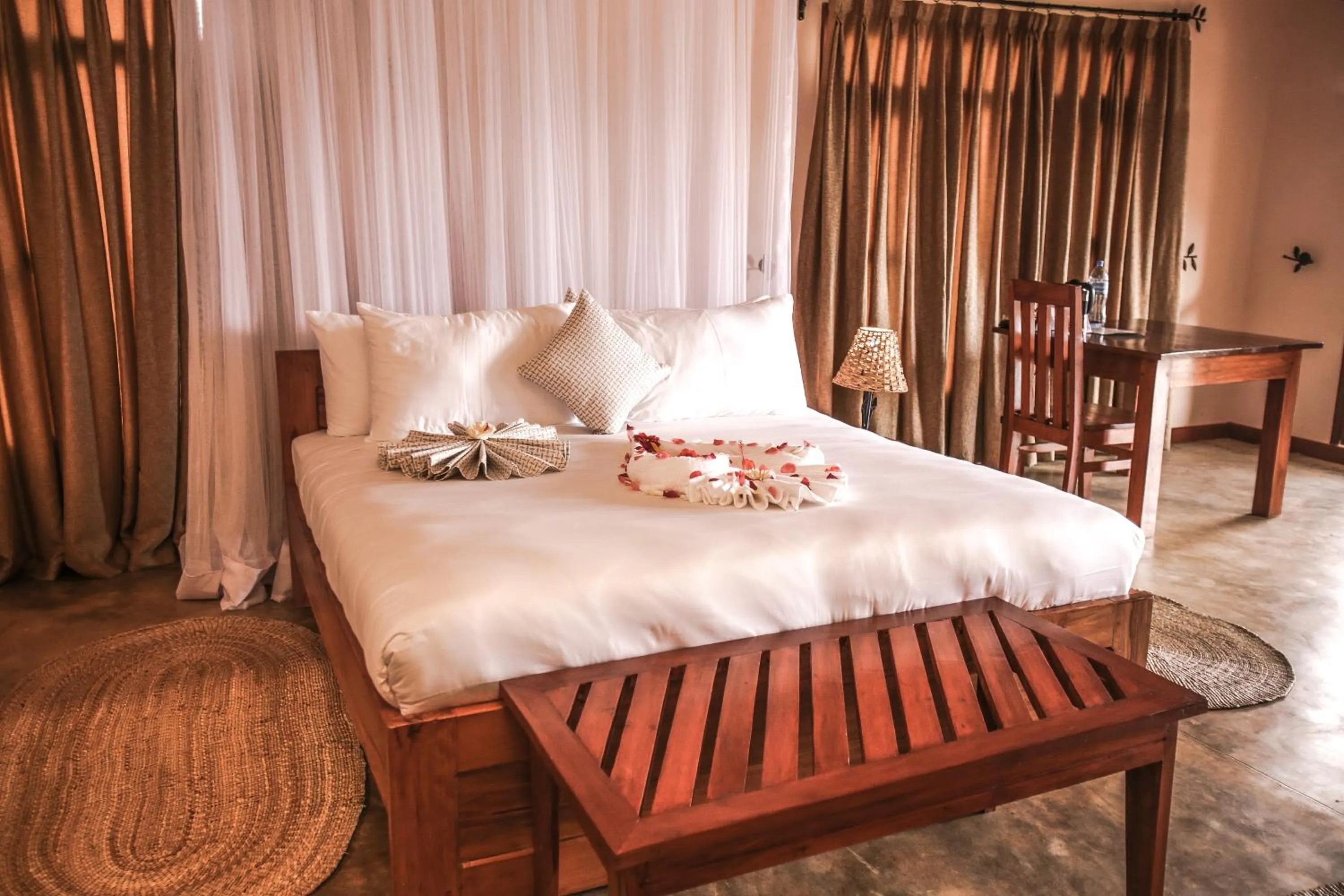 Bed in Ngorongoro Marera Mountain View Lodge