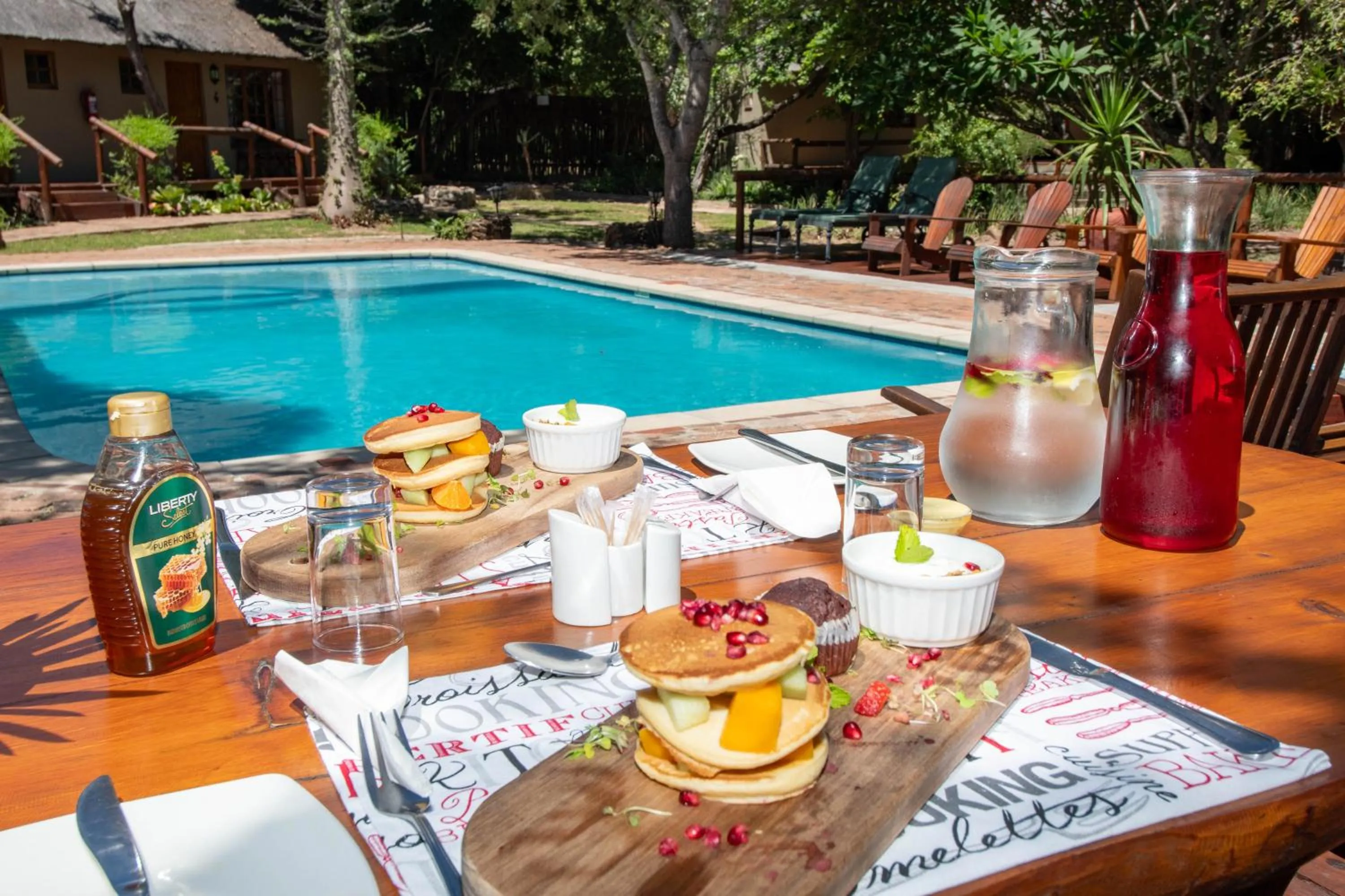 Pool view in Thornhill Safari Lodge