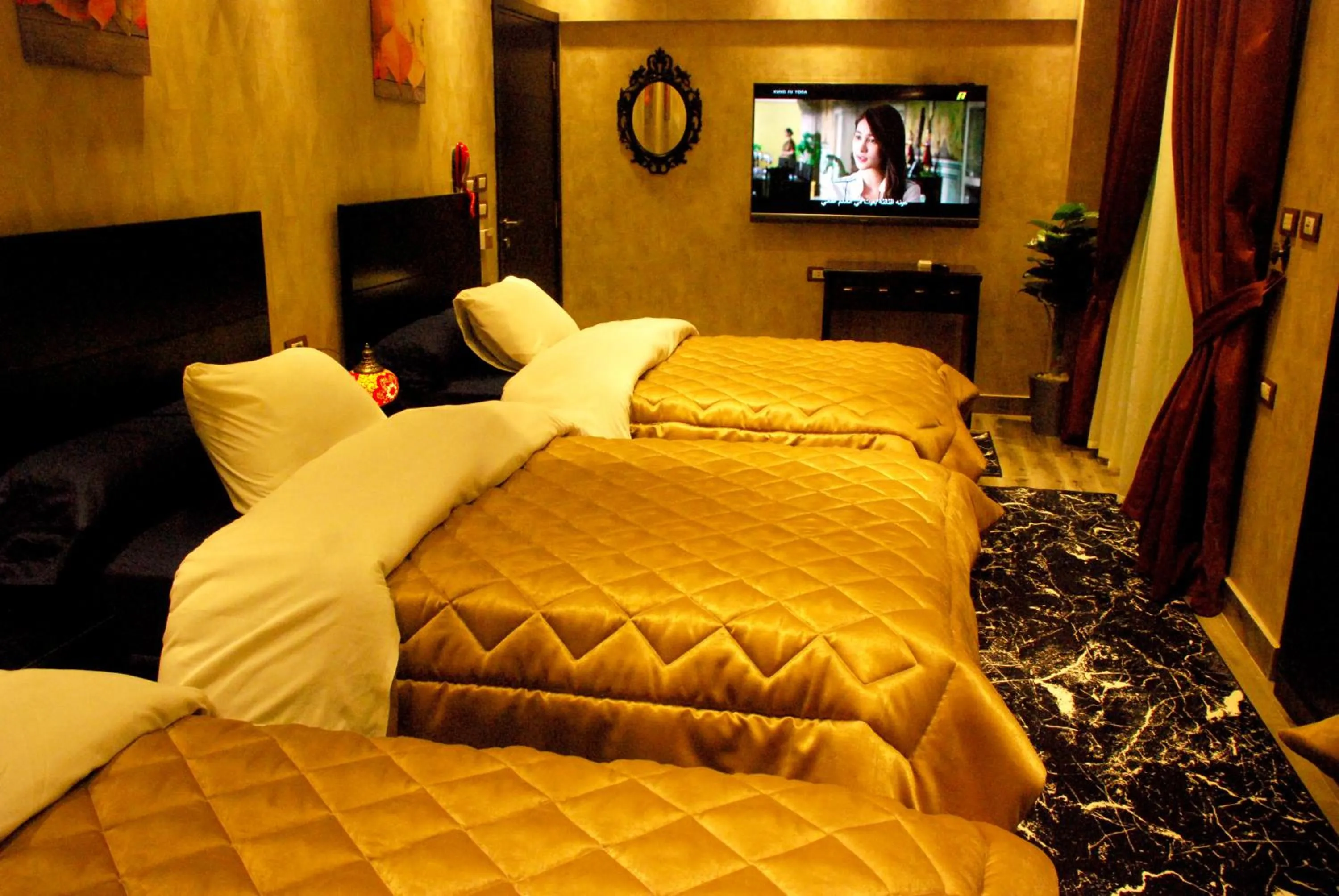 Bed in Pyramids Planet Hotel