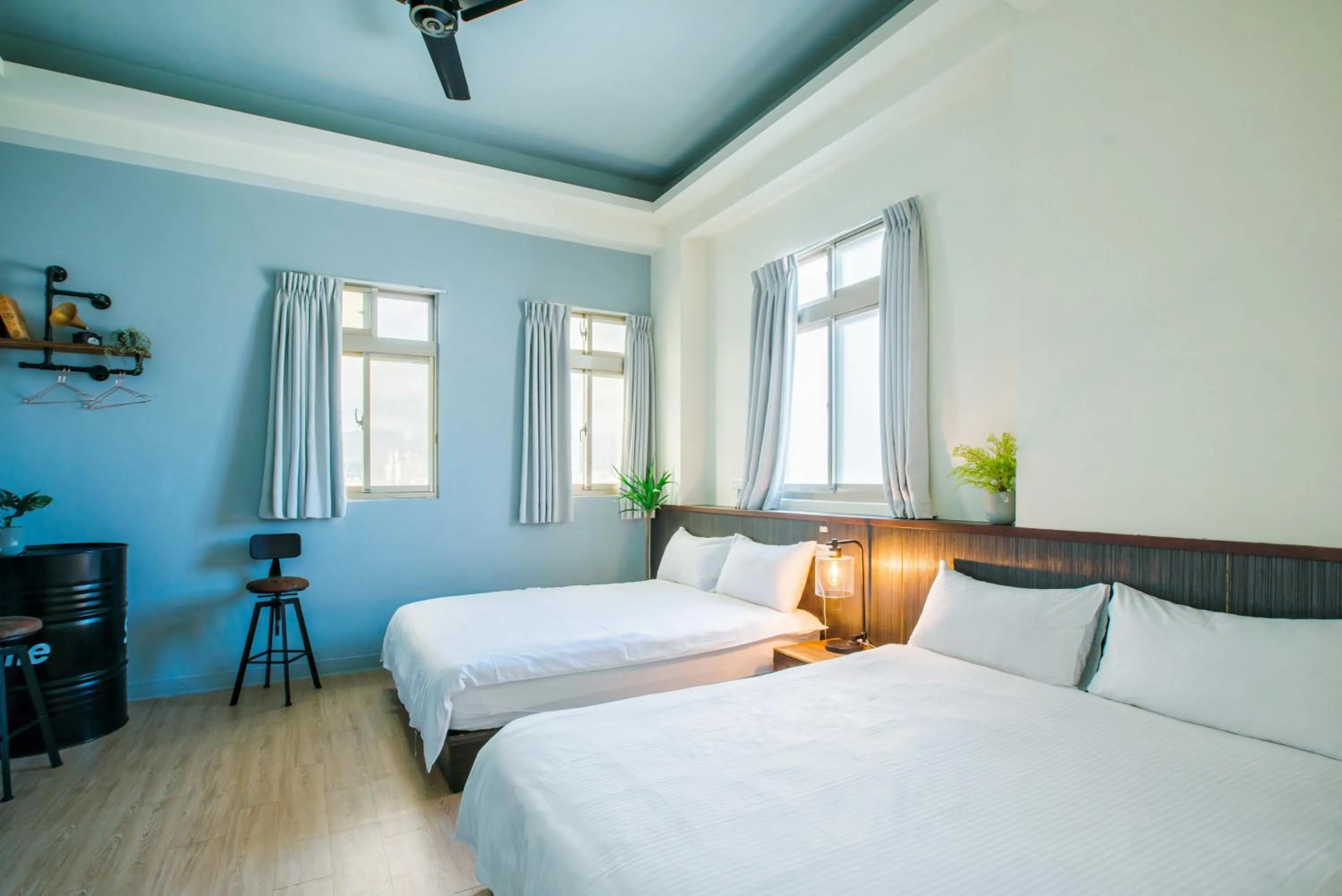 Bed in Fun Trip - Fu May Sea View Holiday house l 無敵海景交誼廳 l 附汽機車租賃 l